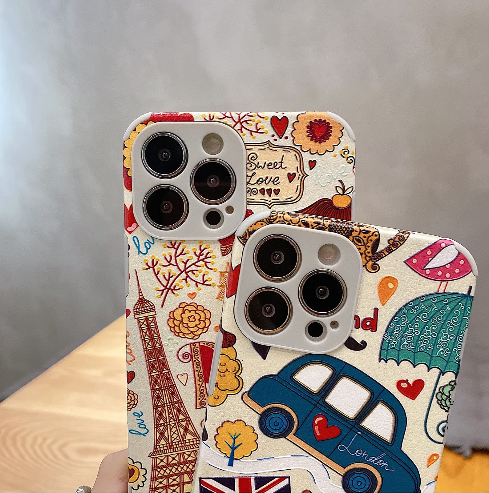 Yonds Queen iPhone 11 Case Cartoon Paris Design Soft Silicone Bumper Shockproof