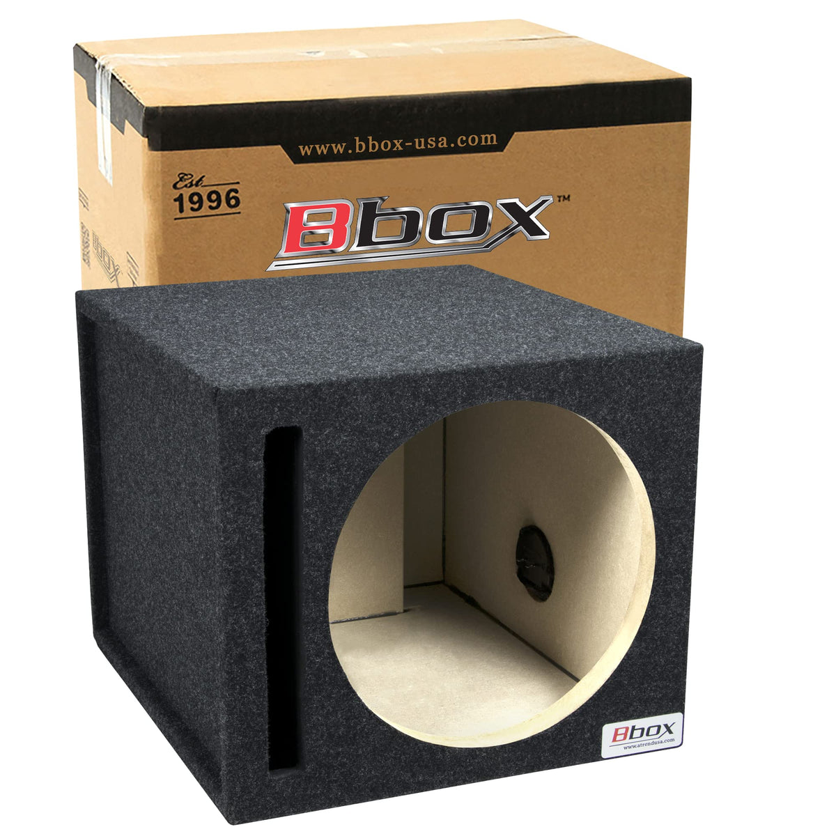 Atrend Bbox 12Svsc Single Vented 12 Inch Subwoofer Box - Premium Subwoofer Box Improves Audio Quality, Sound & Bass - Car Subwoo