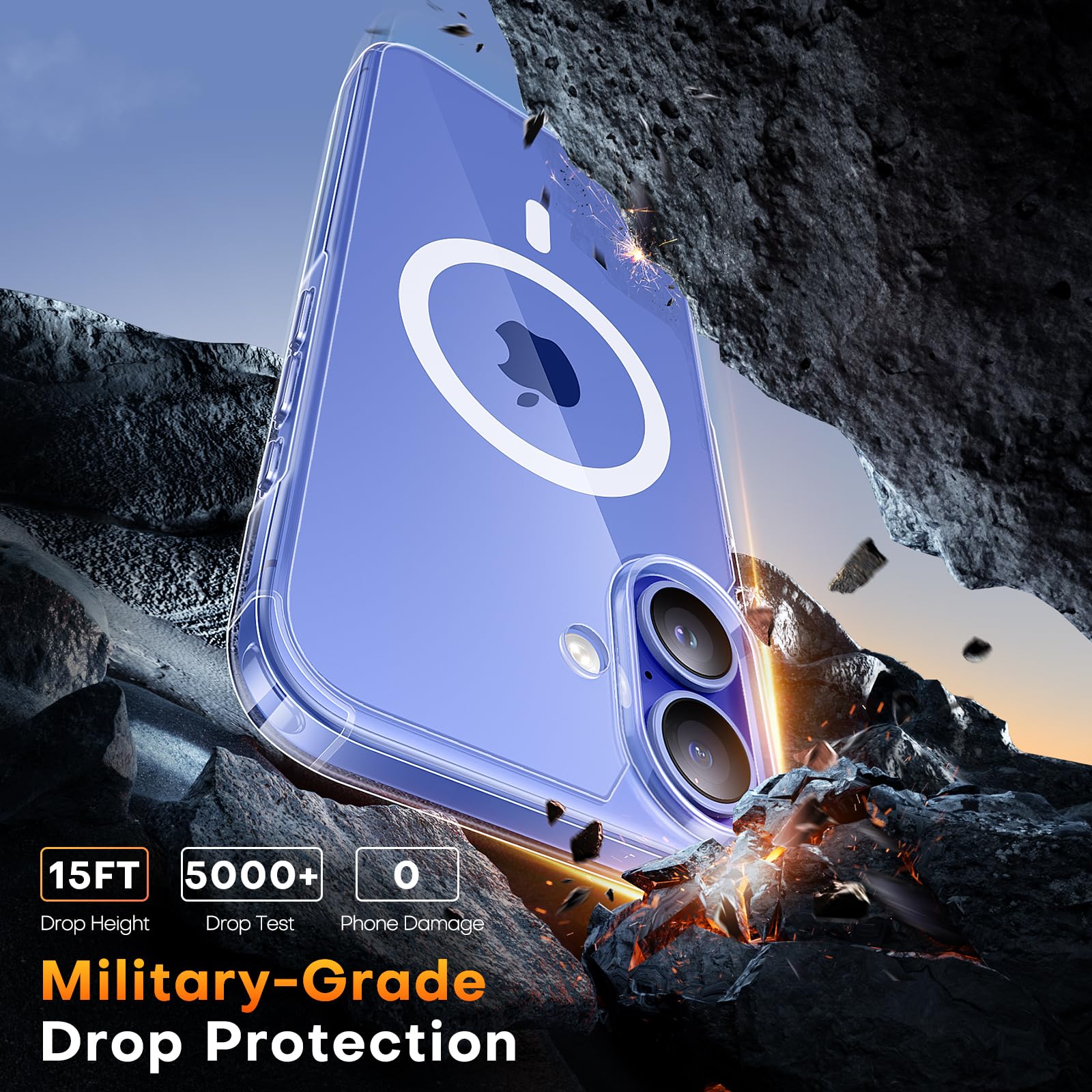 Tauri For Iphone 16 Plus Case With Camera Control Capture Button, Compatible With Magsafe [Not Yellowing], Military Grade Protec