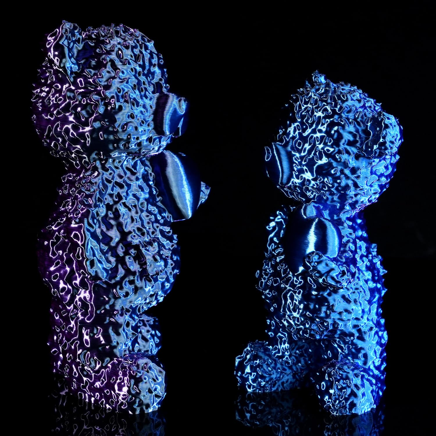 Gratkit Silk Tri Color Pla Filament,Coextrusion Pla Filament 175Mm,  003Mm, 1Kgroll, Silk Pla Blue & Purple & Black