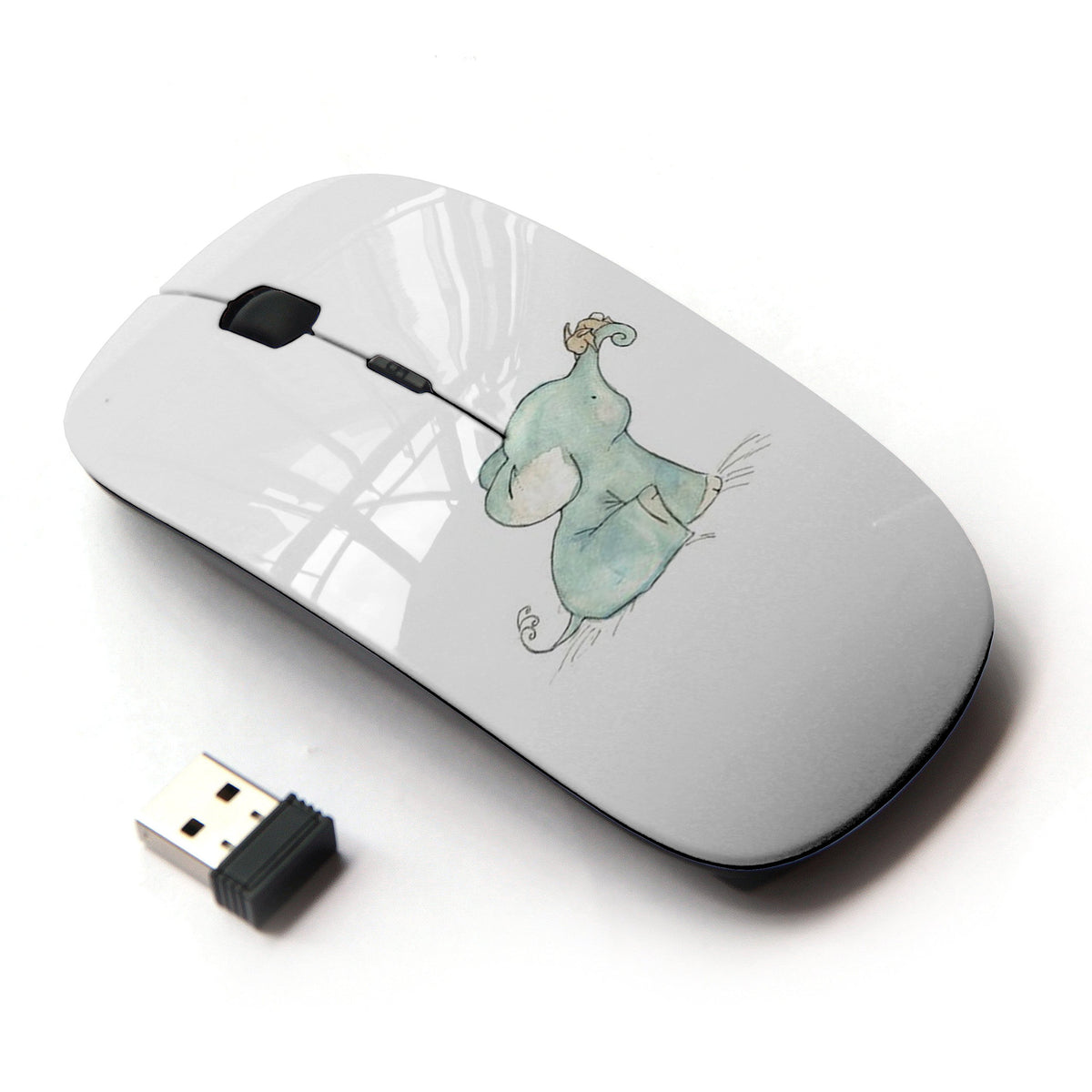 Koolmouse [ Optical 2.4G Wireless Mouse [ Cute Baby Elephant Blue Sweet White Blue ]