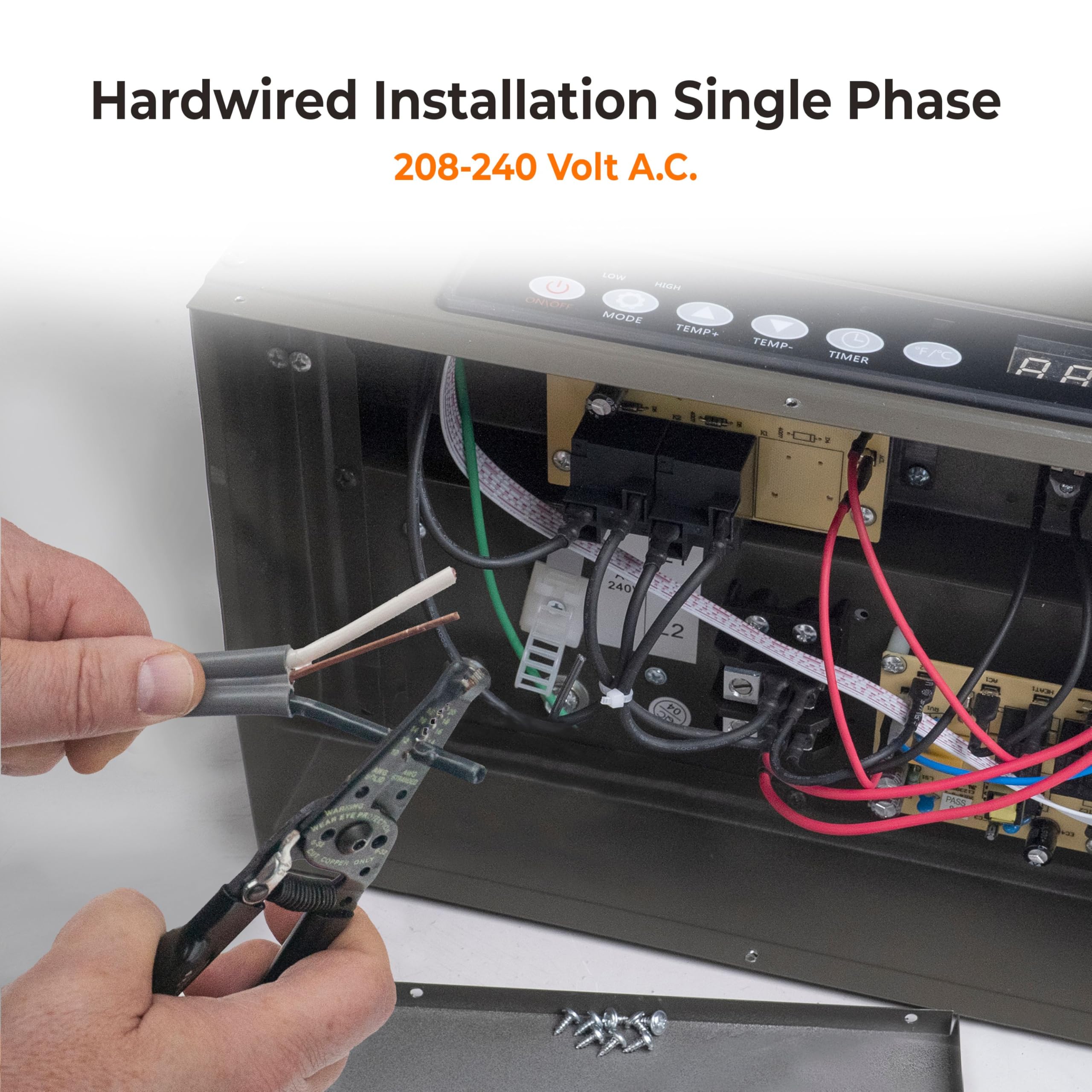 Comfort Zone Hard Wired Ceiling Mount Garage Space Heater With Remote, 7,500 Watt, 240 Volt, Fan Forced, Overheat Protection, Di