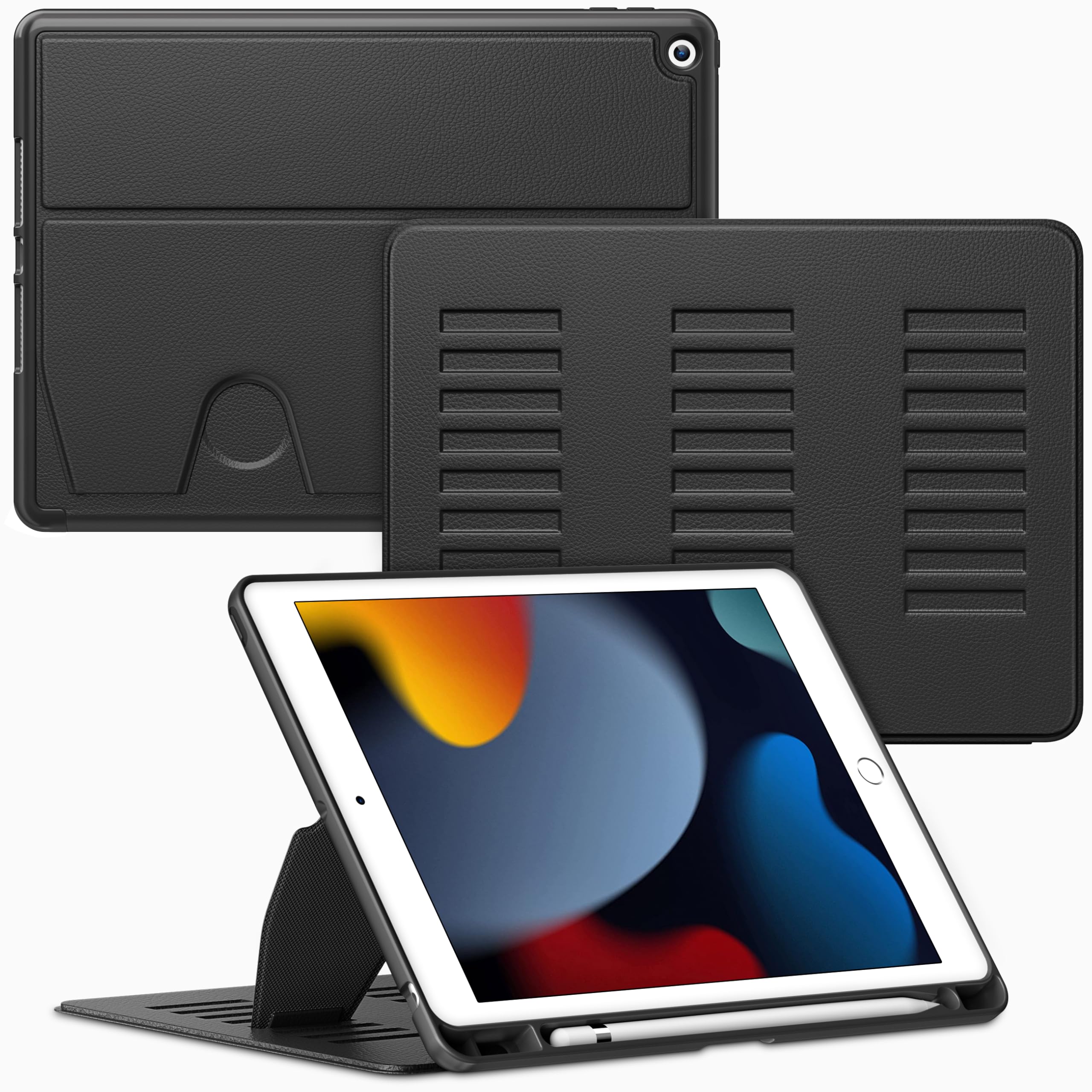 VIKESI Case for iPad 9th / 8th / 7th Generation 10.2 inch (2021/2020/2019 Released),Multiple Angles Magnetic Stand Cover,Shockpr