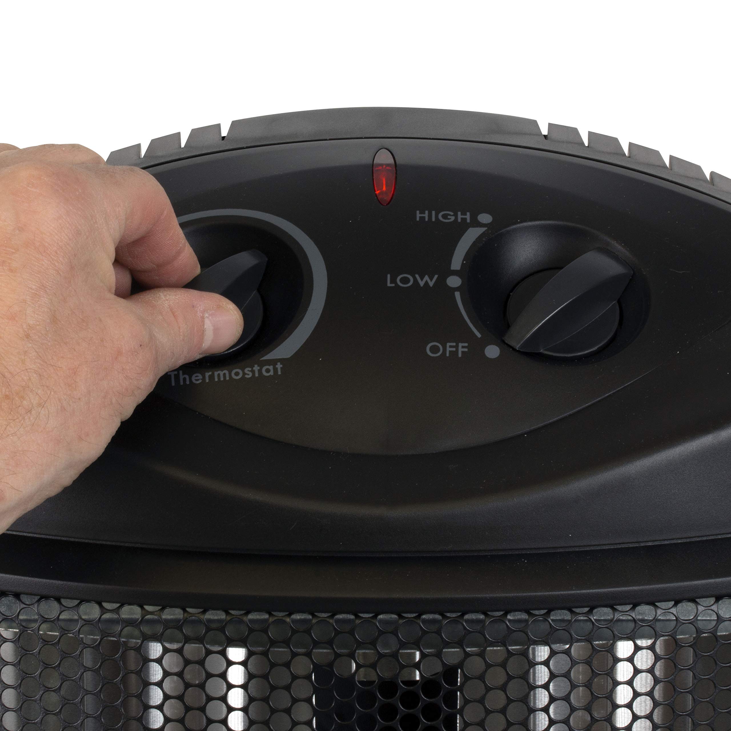 Black+Decker Infrared Quartz Space Heater, Flameless Portable Heater With Adjustable Thermostat