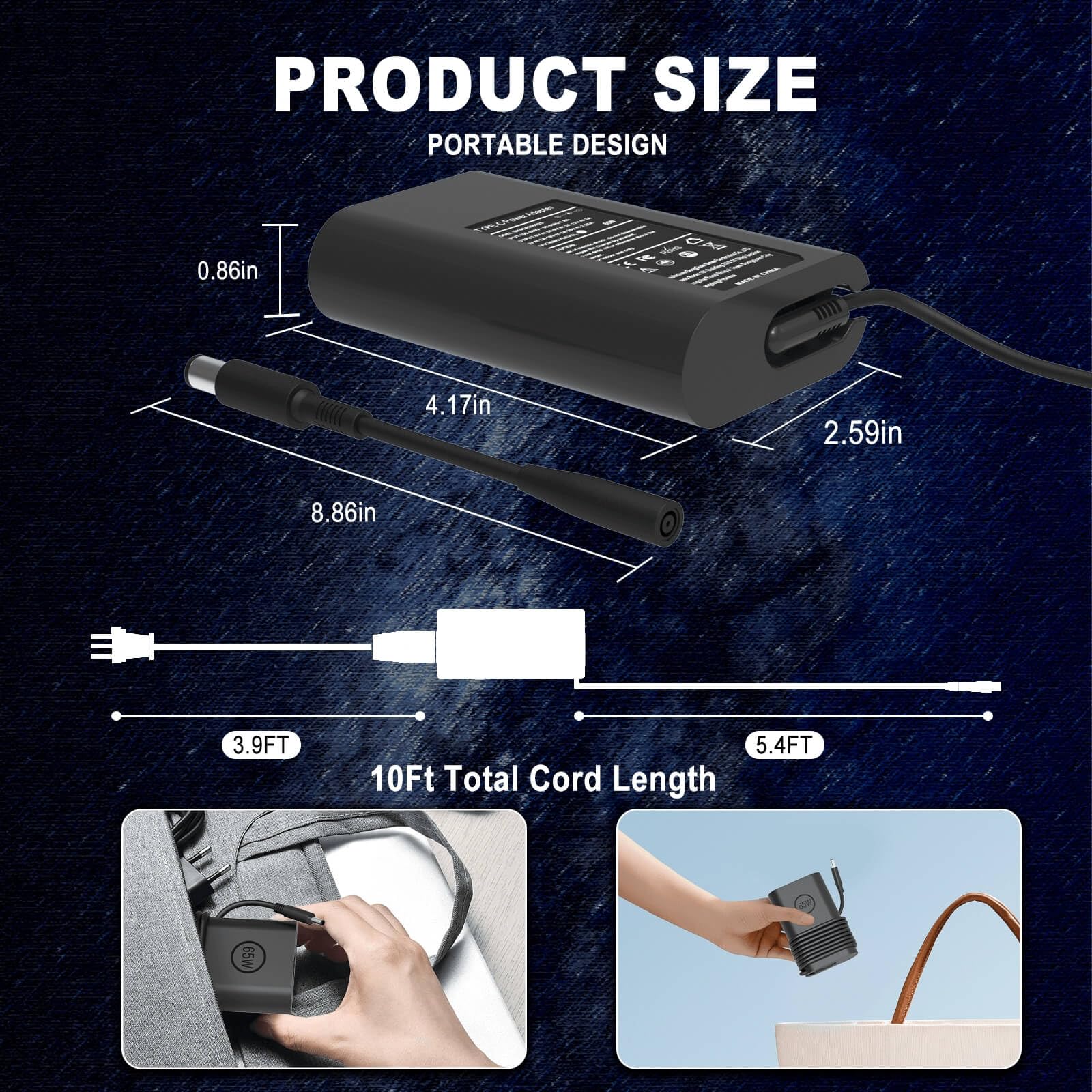 65W 45 Watt Ac Adapter For Dell Laptop Charger All Round Tips For Latitude 5400 7490 7400 5490 5480 5590 7480 5500 5580, Inspiro