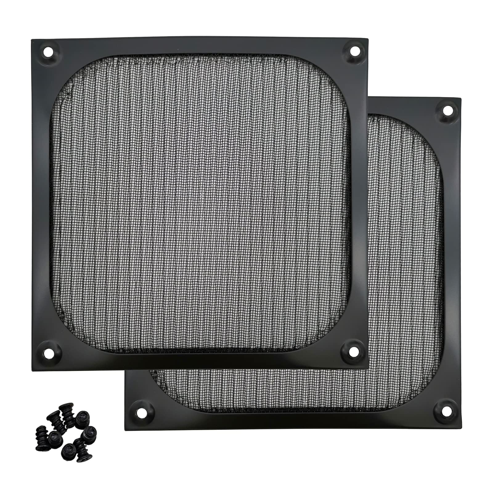 140Mm Desktop Computer Case Fan Dust Filter Grills Dustproof Case Cover With Screws, Aluminum Frame Ultra Fine Stainelss Steel M