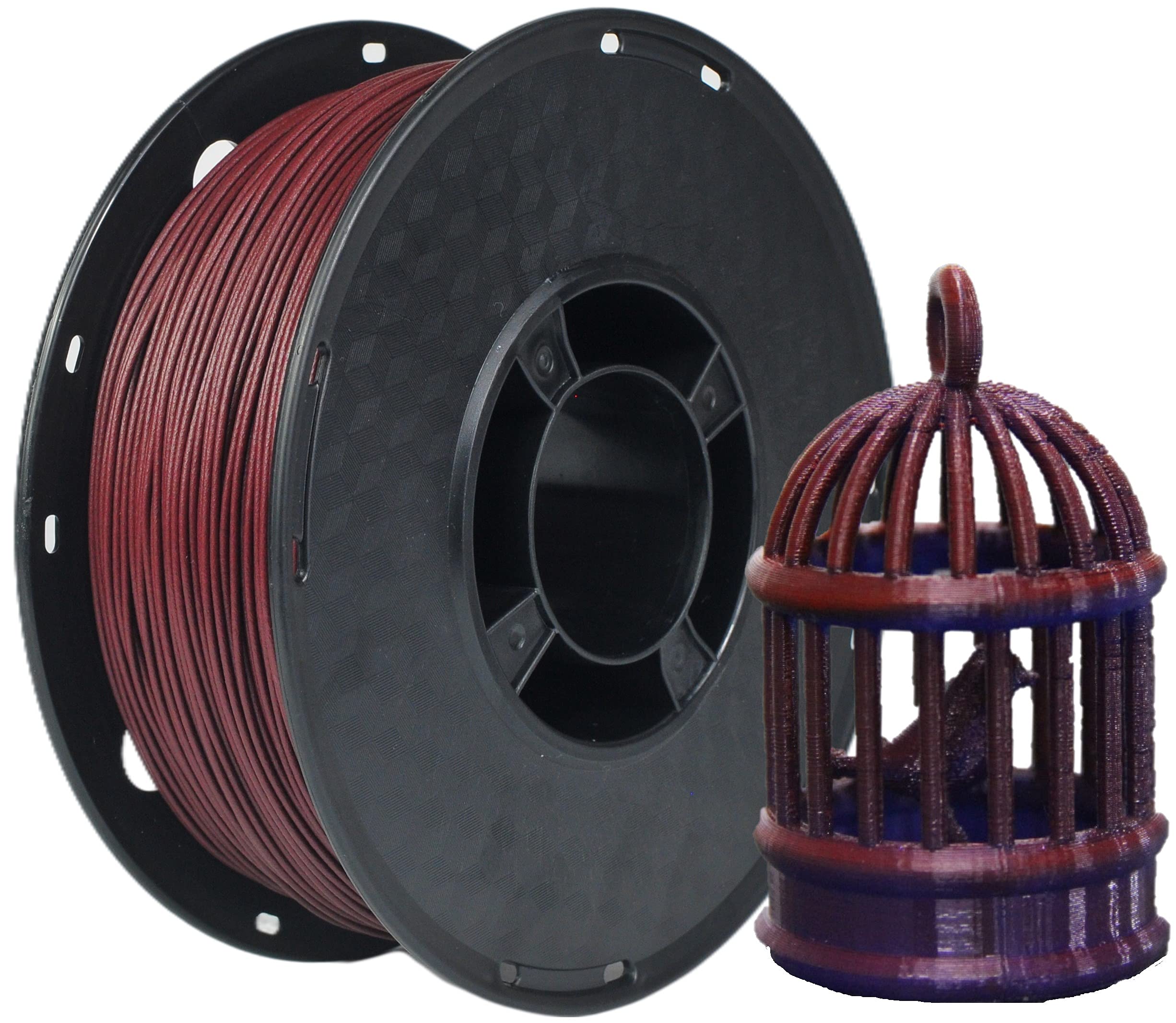 Ranki Wood Pla Filament 1.75Mm 3D Printer Filament Rosewood, Real Wood Infill, 1Kg Spool (Rosewood)