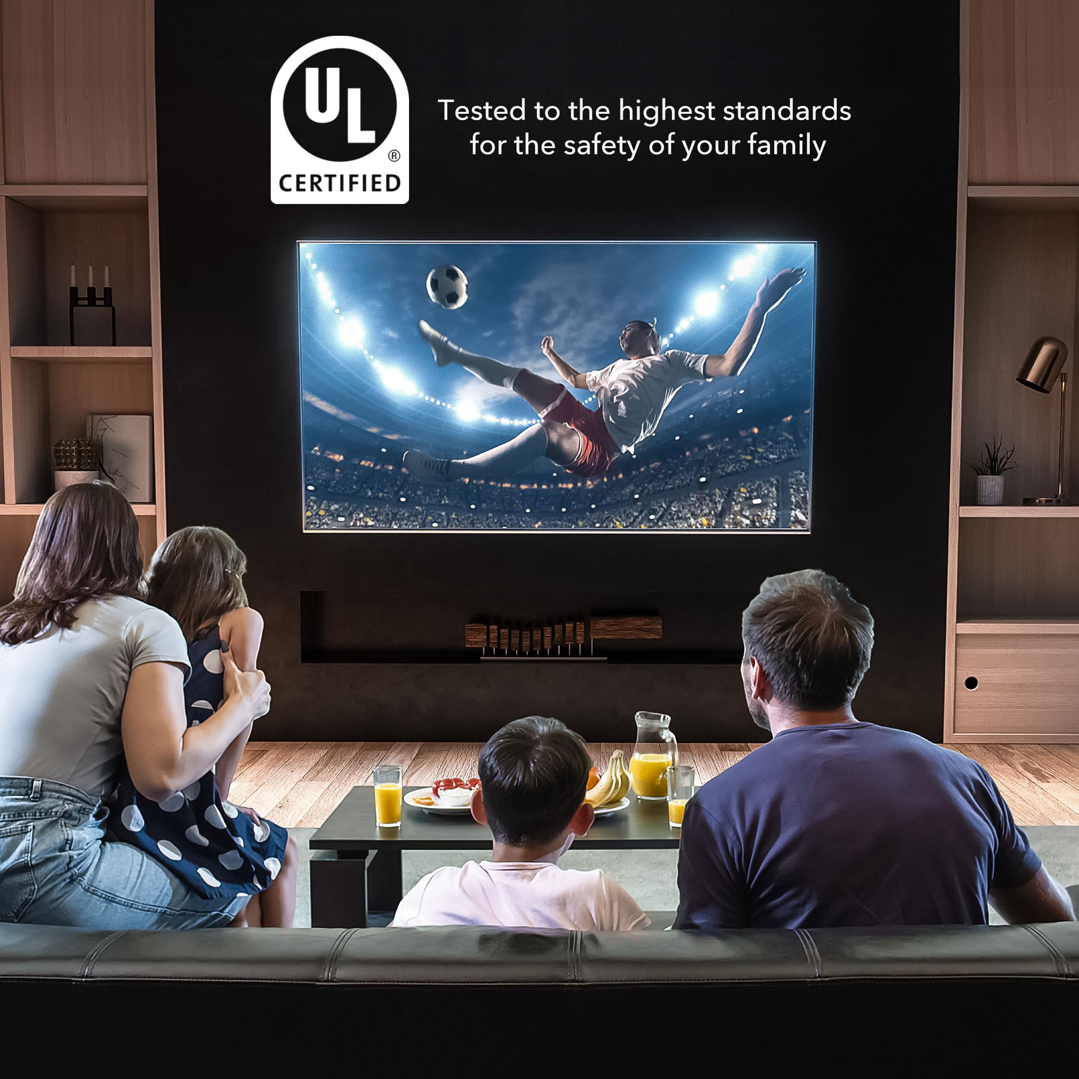 Mount It! UL Certified Heavy Duty Full Motion TV Wall Mount for Most 37 80 Inch Flat Screen TVs, Wall Mount Bracket Max VESA 600x400, Holds up to 110lb, Full Motion TV Mount 55 inch, 65 inch, 80 inch
