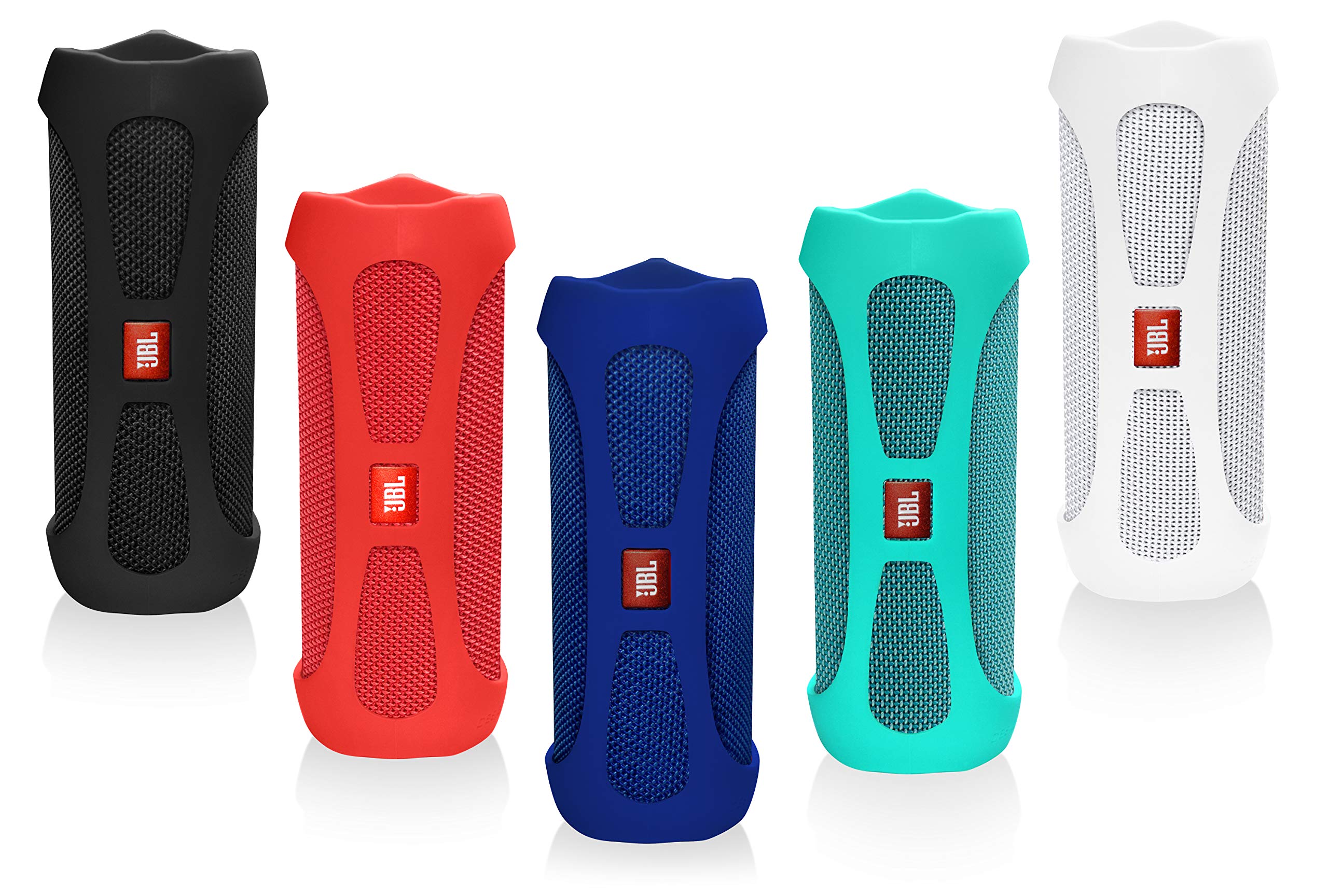 Silicone Cover Skin For Jbl Flip 4 Waterproof Portable Bluetooth Speaker, By Alltravel, Portable Full Protection Solution, Customized Skin With Color And Shape Matching (Red)