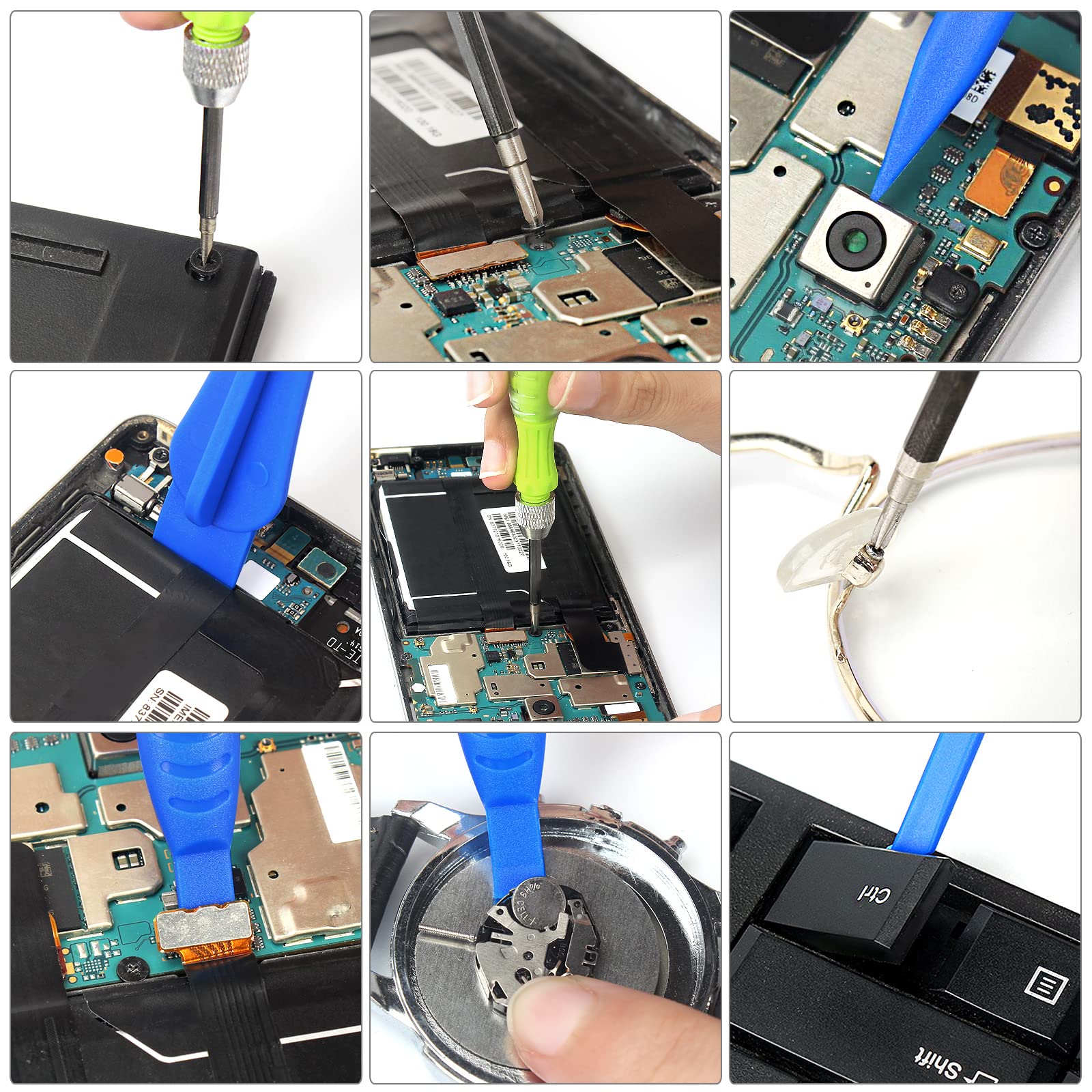 13 Pcs Precision Screwdriver Set Magnetic, Electronics Opening Pry Tools Repair Kit With Lcd Screen Opening Suction Cup Pliers F