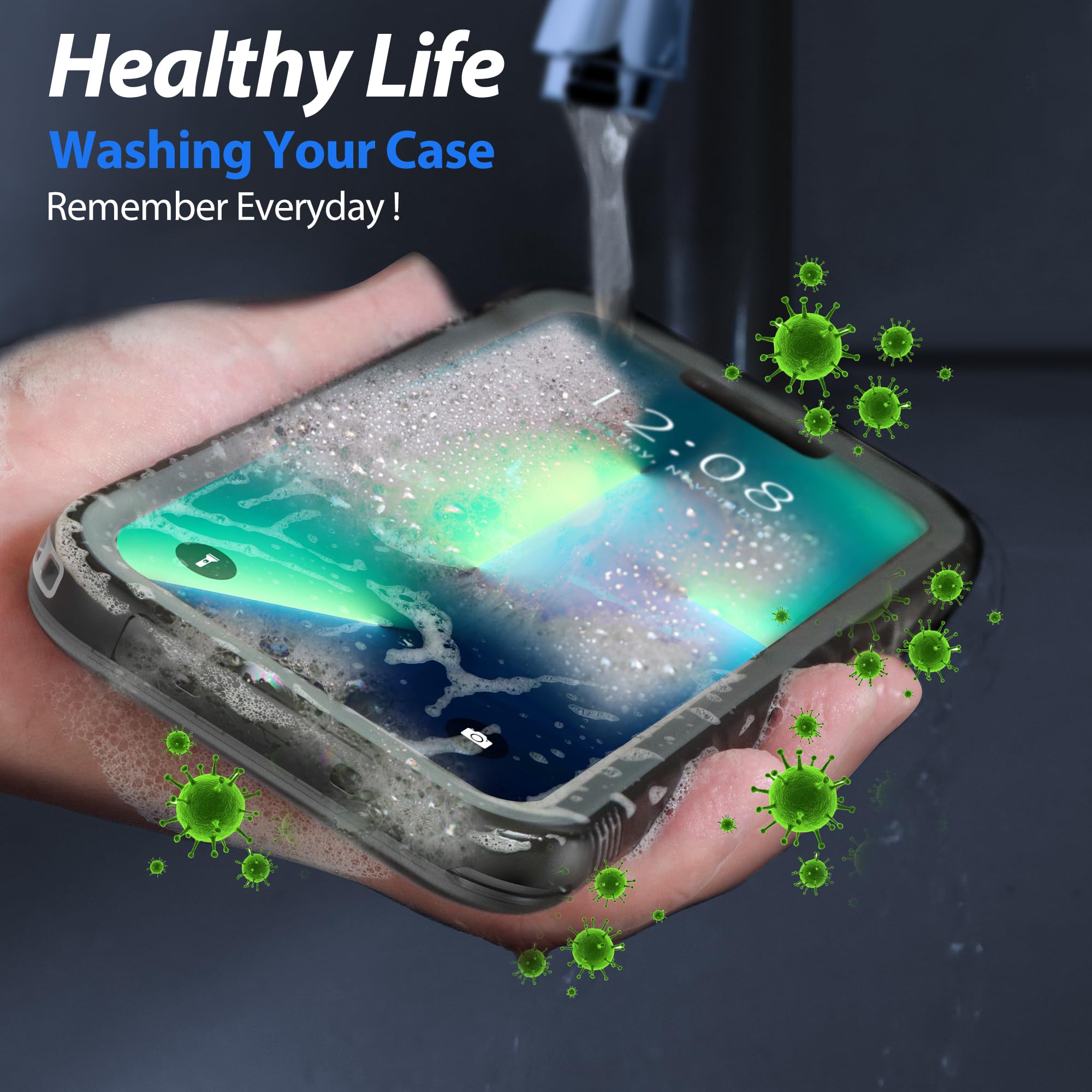 Sportlink For Iphone 13 Pro Max Case Waterproof   Buit In Screen Protector [Compatible With Magsafe][Ip68 Underwater][6.6Ft Mili
