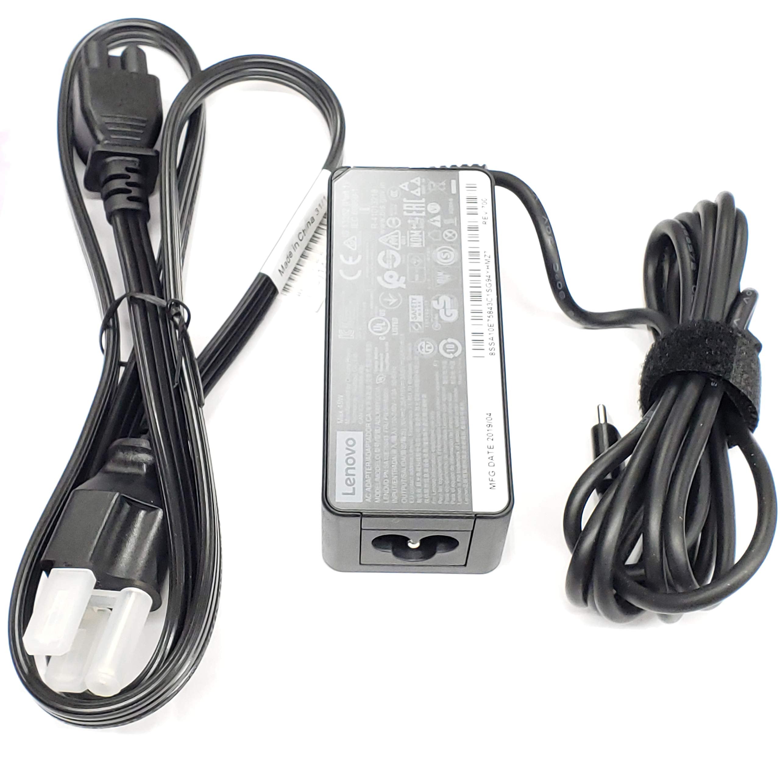 Laptop Charger 45W Watt Usb Type C Ac Power Adapter - Thinkpad Yoga Miix,X280 T480 T480S T580 E480,Miix5 Pro,X1 Carbon 2017 2018