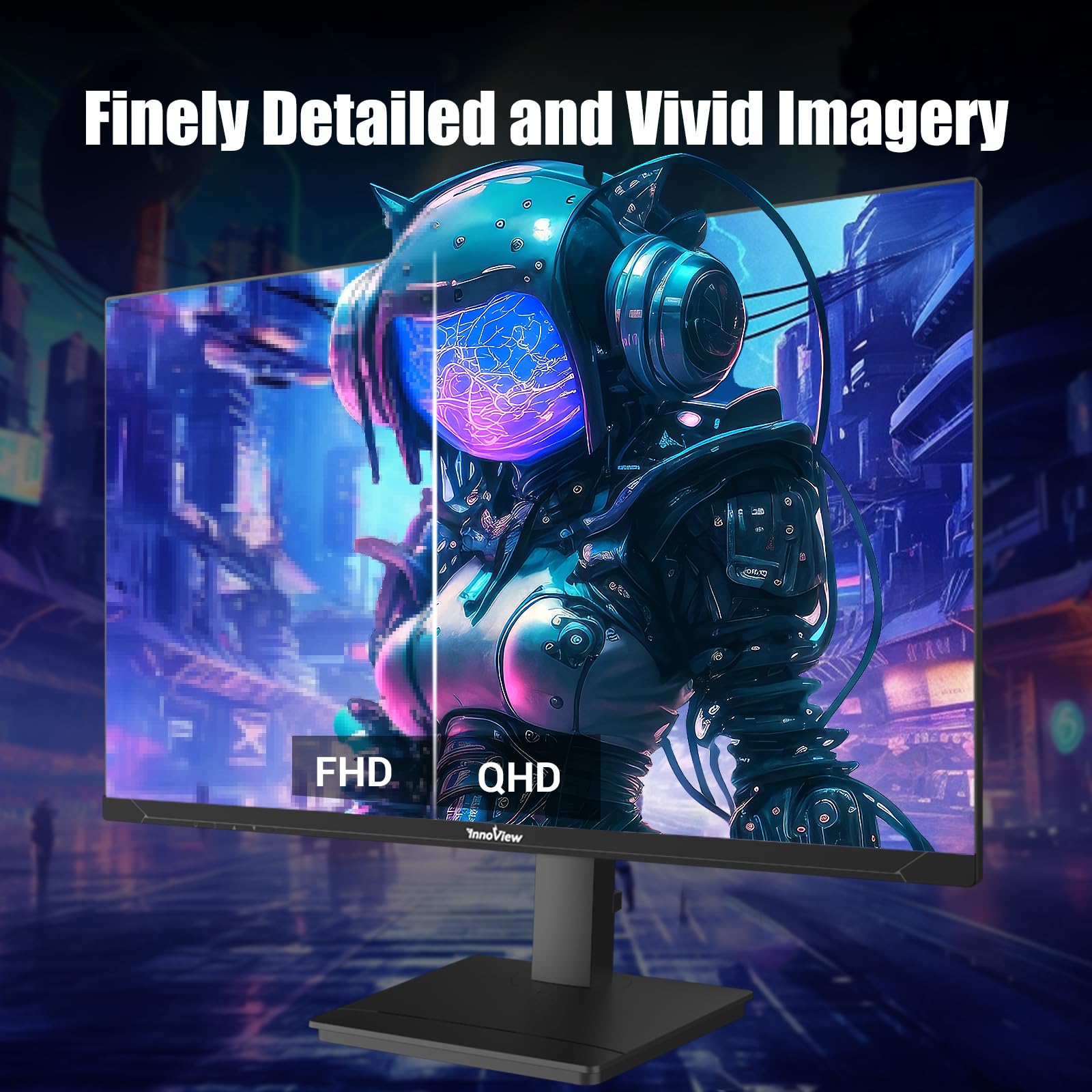 Innoview 27'' 2K 2560 * 1440P Pc Gaming Monitor 180Hz Refresh Rate, 1Ms Response Time, 99% Srgb Color, Amd Freesync/Ips Display/