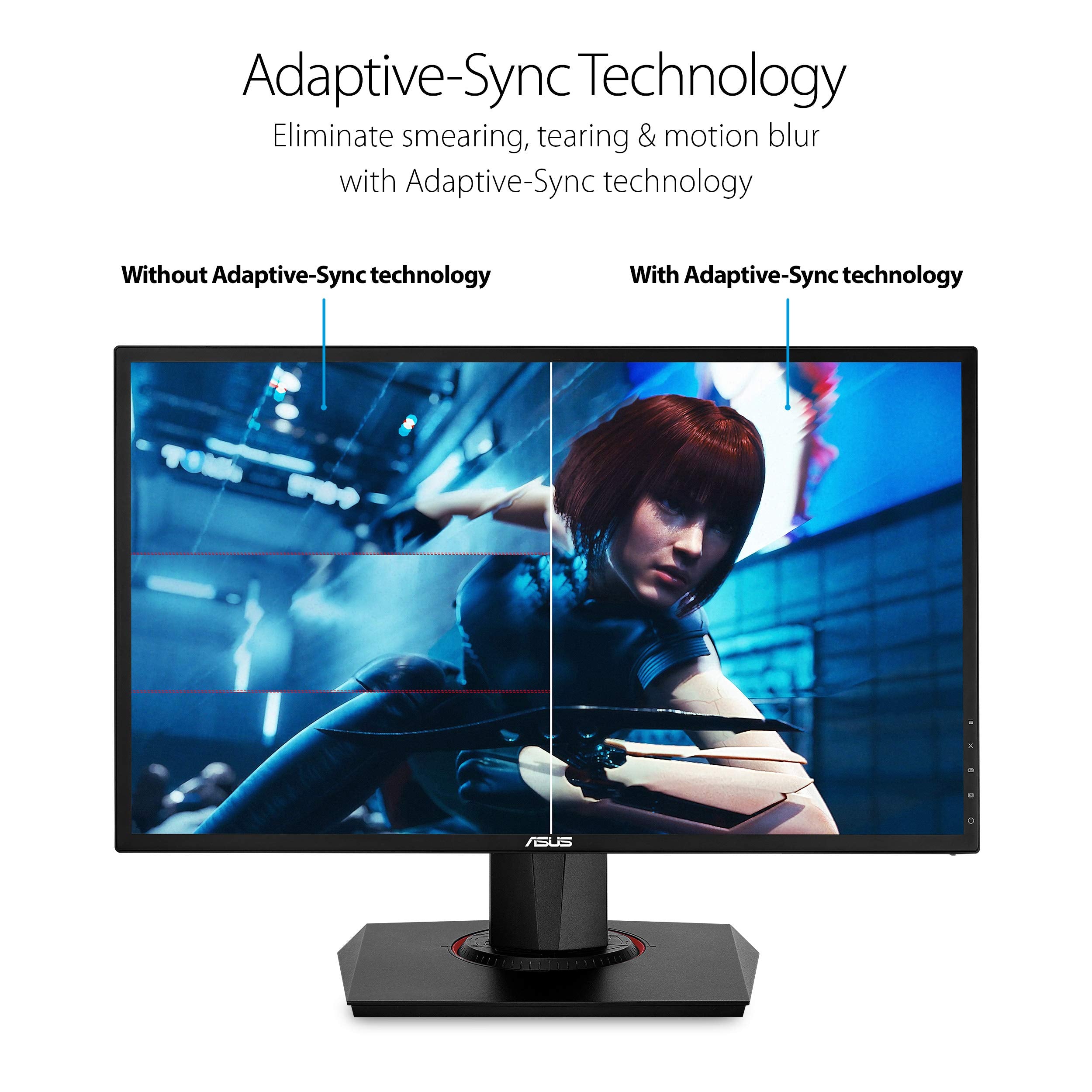 Asus Vg248Qg 24'' G Sync Gaming Monitor 165Hz 1080P 0.5Ms Eye Care With Dp Hdmi Dvi