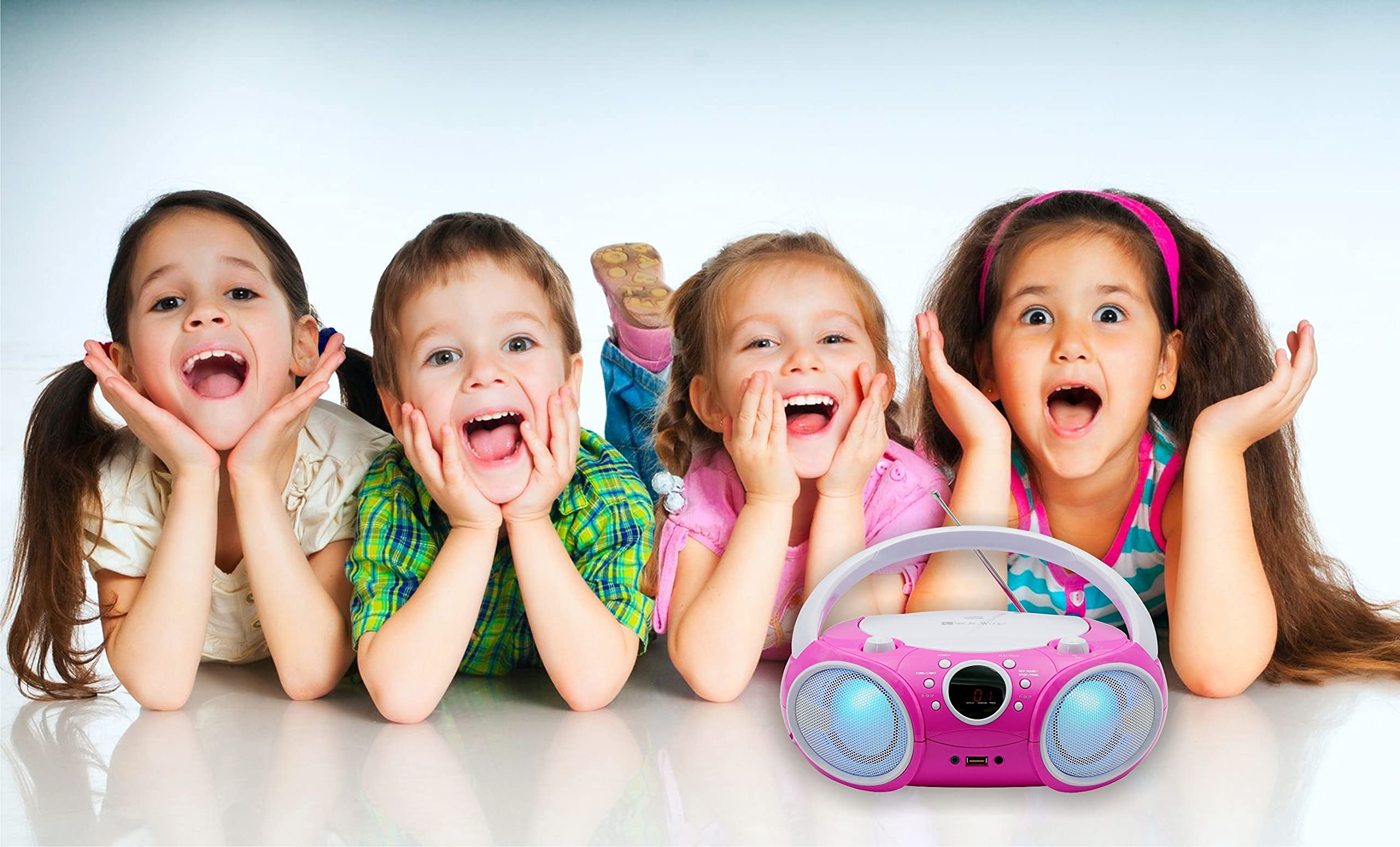 Singing Wood 030Btl, Cd Player Boombox Cd/Cd R/Cd Rw, Portable W/Bluetooth, Usb, Am/Fm Radio, Aux Input, Headset Jack, Foldable