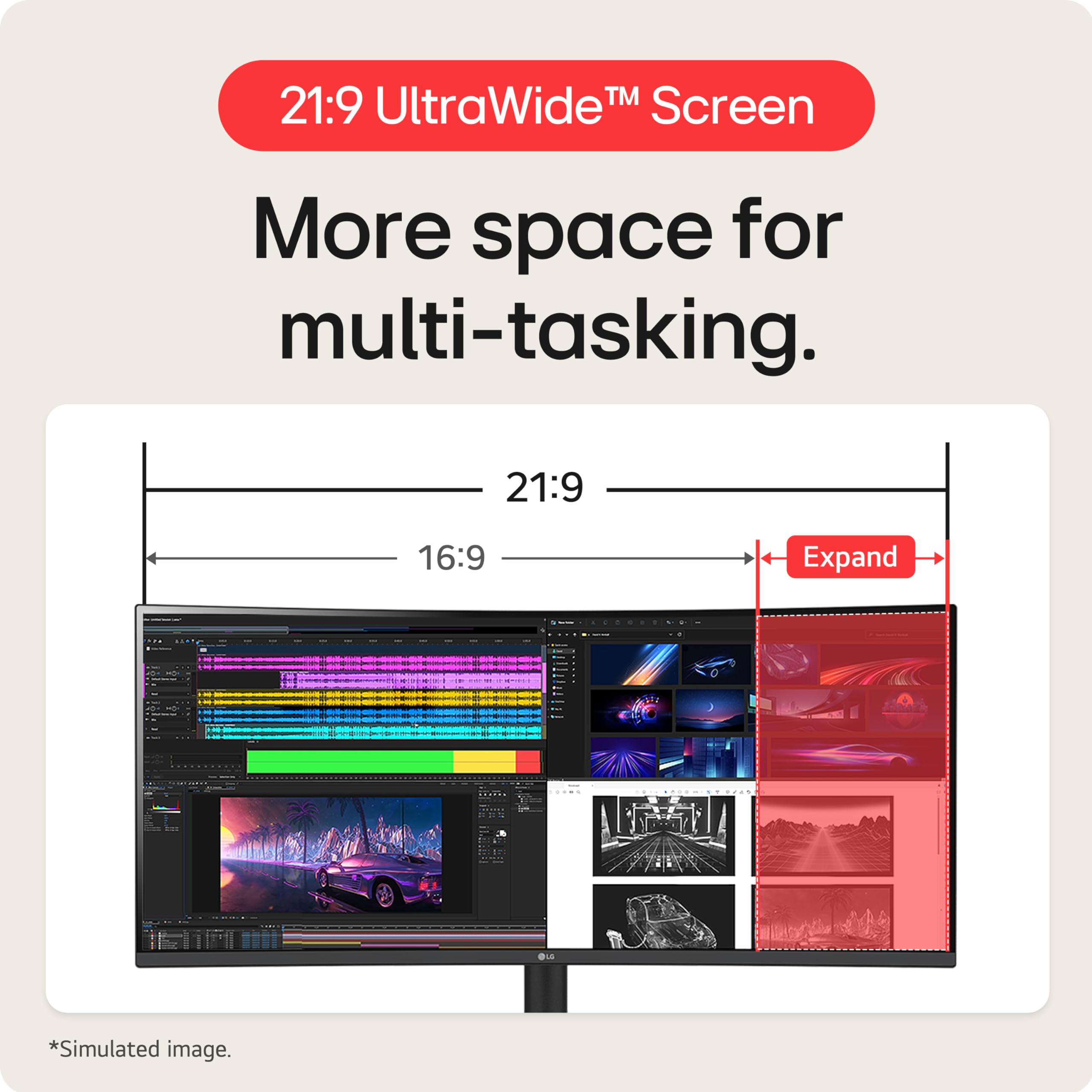 Lg 40Wp95C W 40    Ultrawide Curved Wuhd (5120 X 2160) 5K2K Nano Ips Display, Dci P3 98% (Typ.) With Hdr10, Thunderbolt 4 With 9