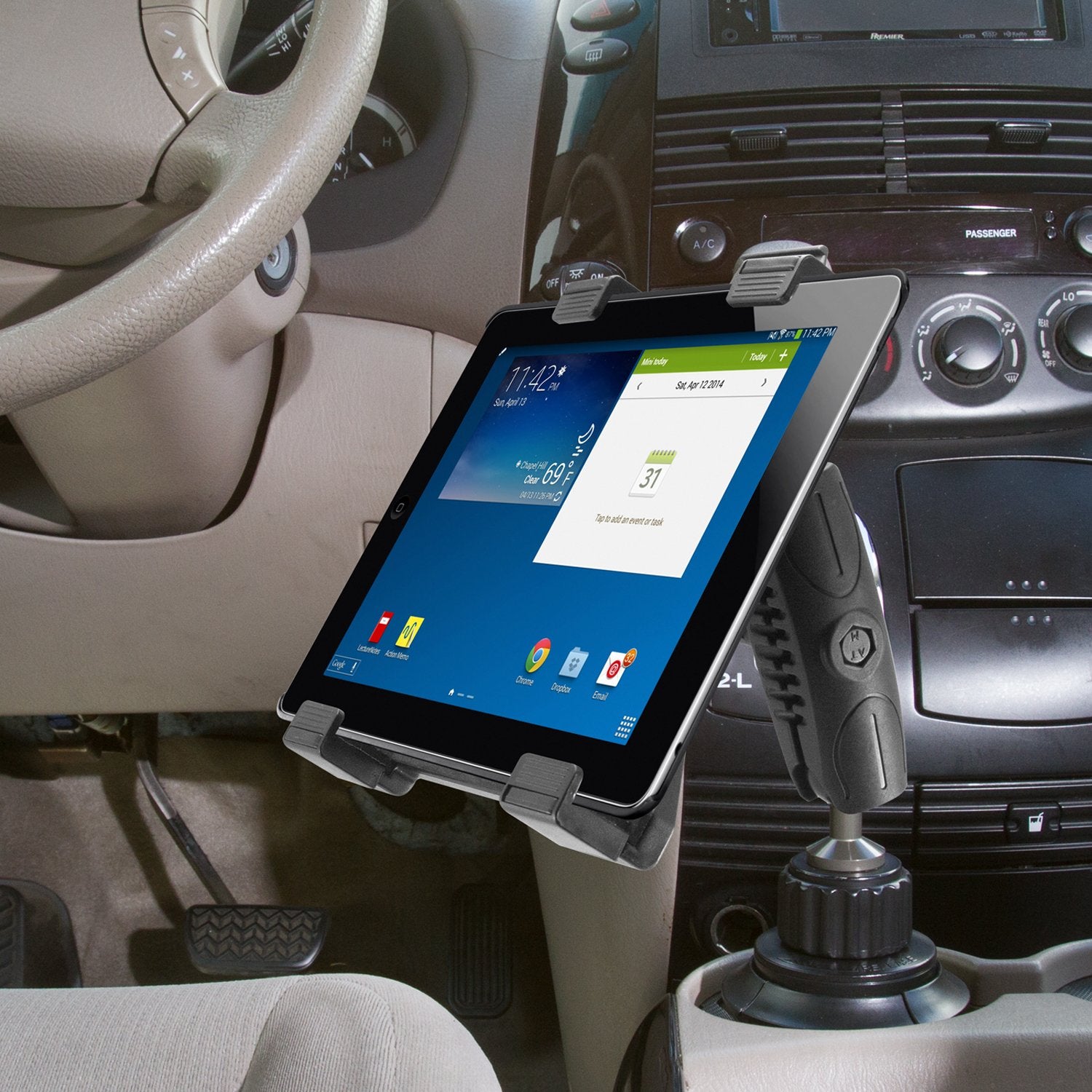 Ibolt Tabdock Console - Heavy Duty Expandable And Adjustable Cup Holder Mount For All 7 - 10 Tablets (Ipad, Nexus, Samsung Tab).