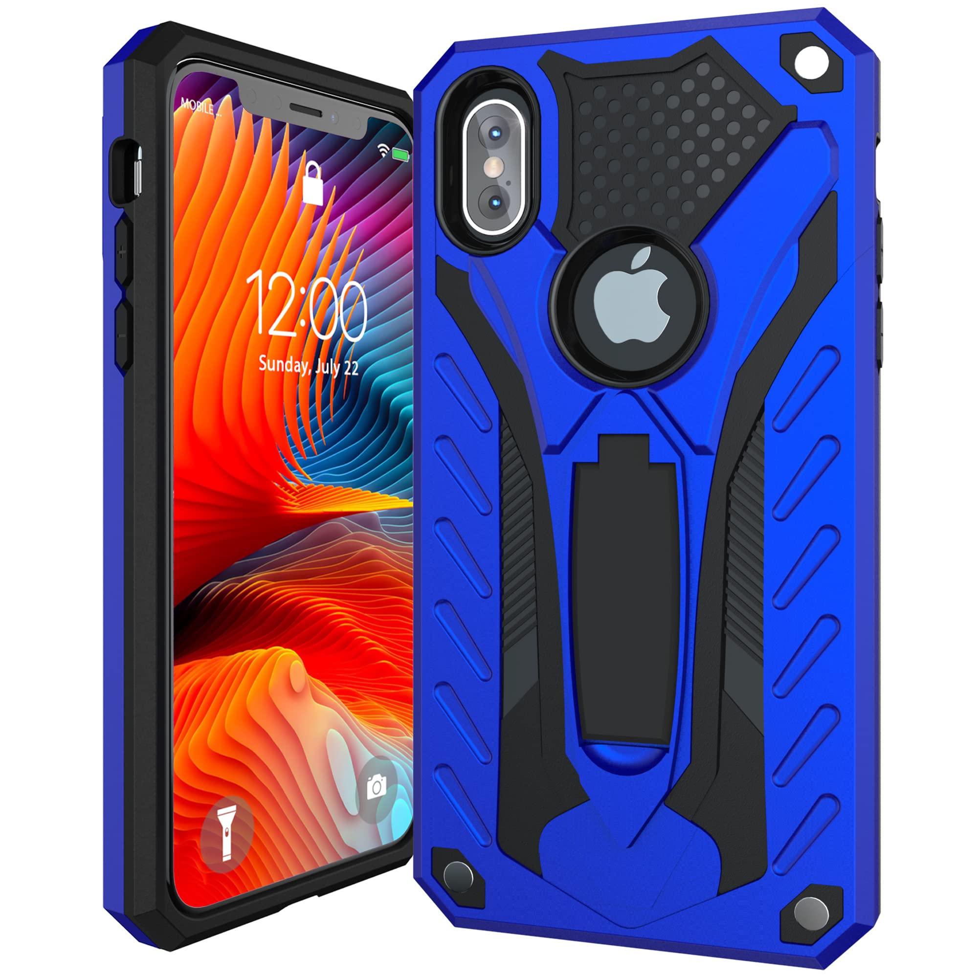 Kitoo Defender Designed For Iphone Iphone Xs Max [Eco Friendly] Shockproof Case With Kickstand, Military Grade, Made In Usa   Re