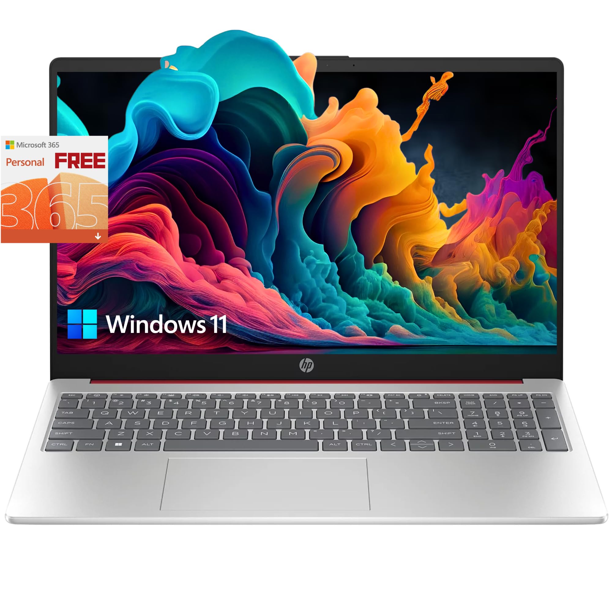 Hp 15.6'' Laptop With 1 Year Microsoft Office 365, 13Th Generation Intel N200,Long Battery Life, Usb Type-C,Wi-Fi,Webcam,Hdmi,Wi