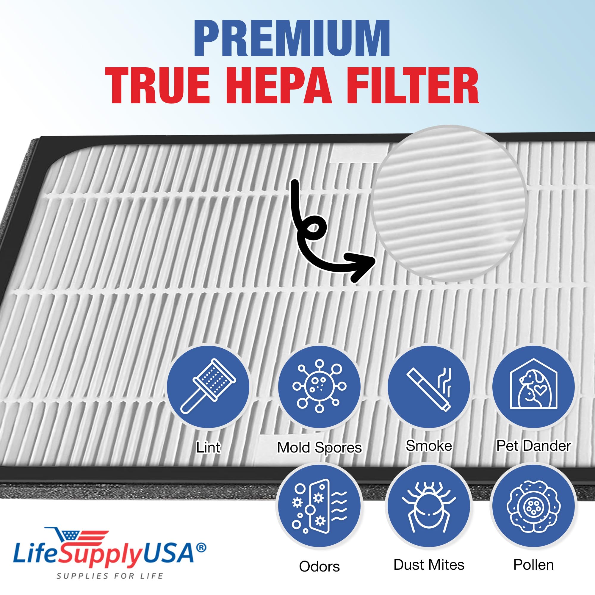 True Hepa Air Cleaner Replacement Filter Fits Heaven Fresh Naturopure Hf 280 / Xj 2800 Air Cleaner