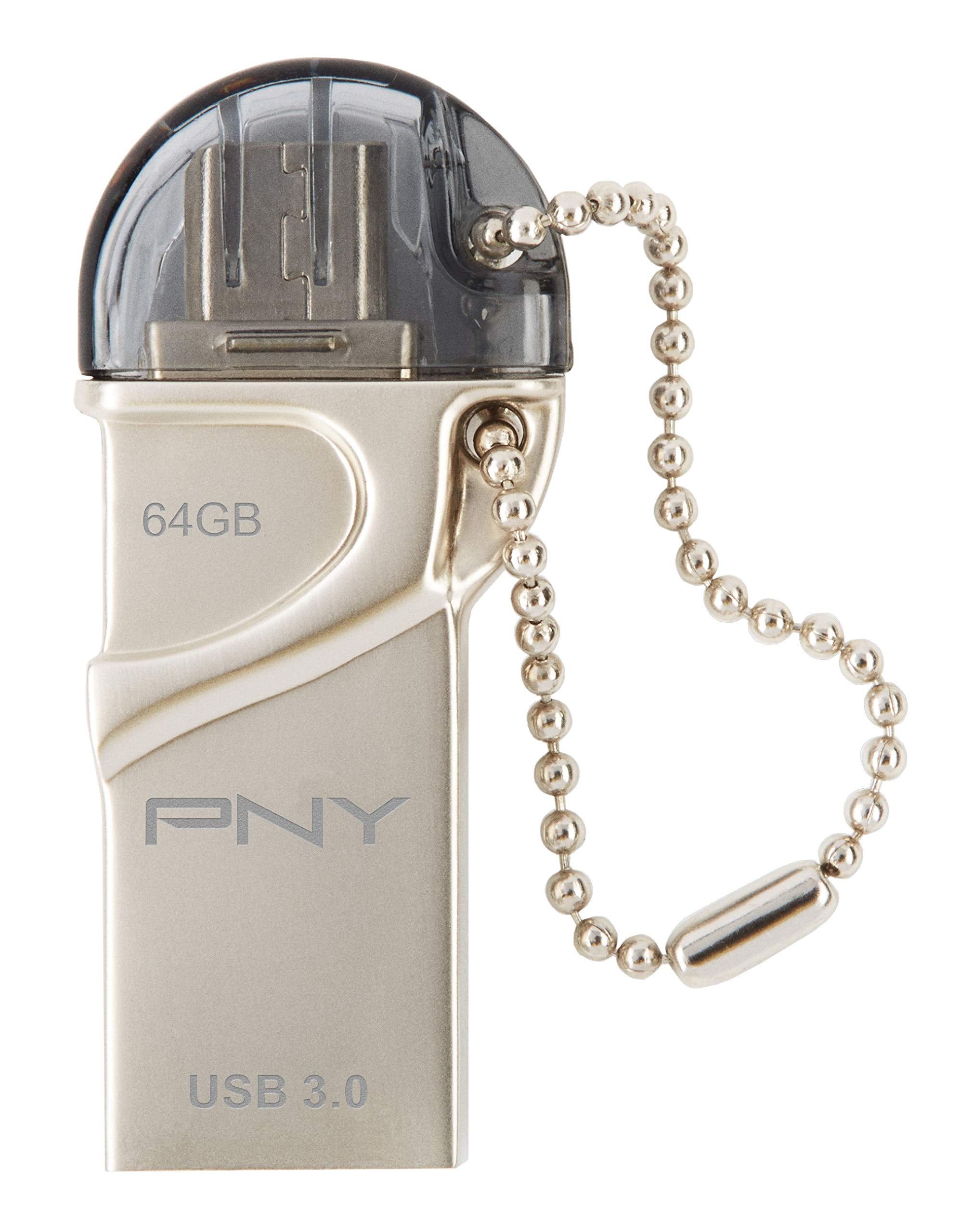 Pny 64Gb Duo-Link Usb 3.0 Otg Flash Drive For Android - (P-Fdi64Gotgto30-Ge)