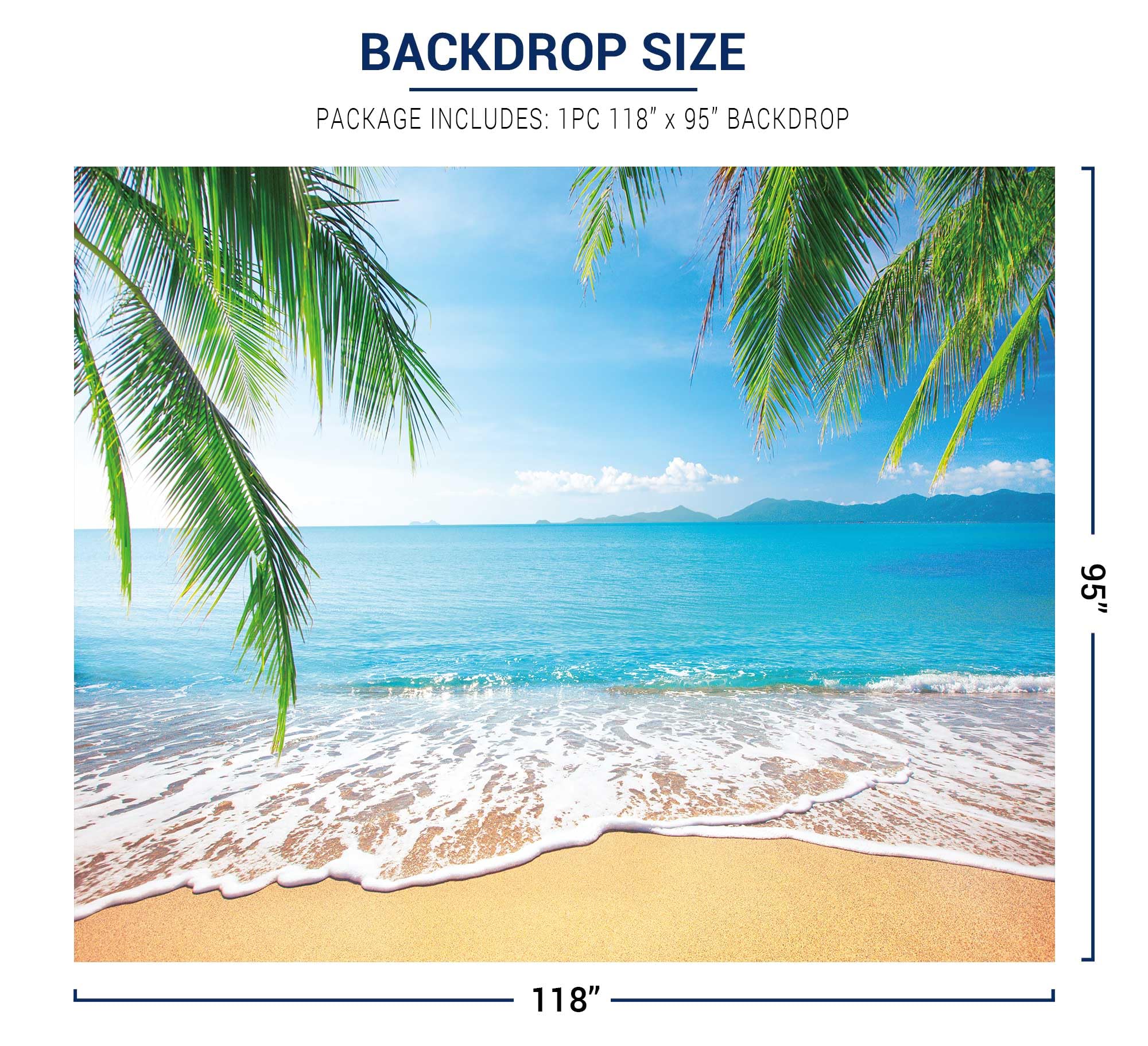 Allenjoy 10X8Ft Tropical Summer Backdrop Beach Palm Leaves Photography Background For Wedding Happy Birthday Baby Shower Decorat