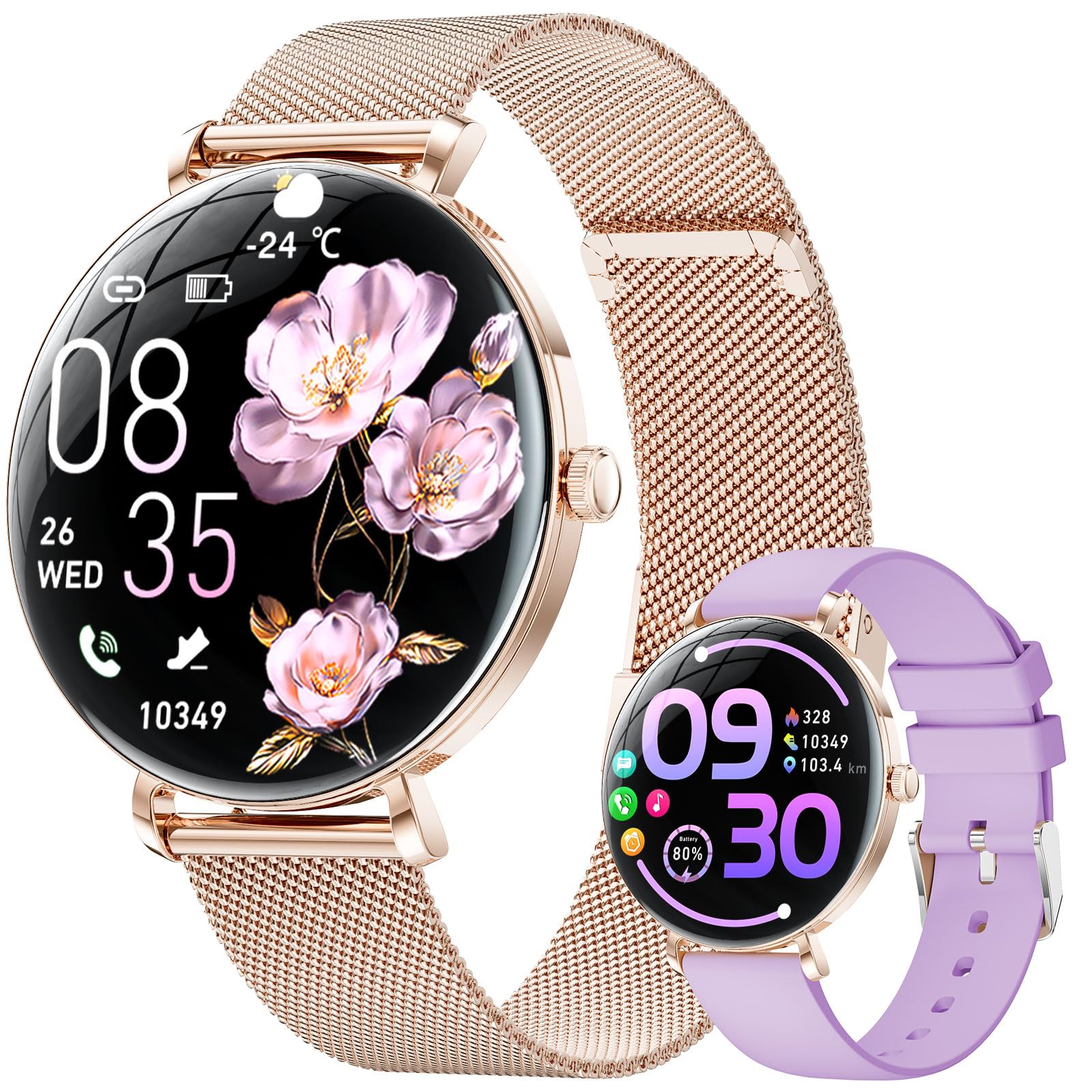 LIGE Smart Watches for Women with Calls/Answer:1.43  AMOLED Smart Watch Compatible with Android & iPhone, Waterproof Fitness Tra