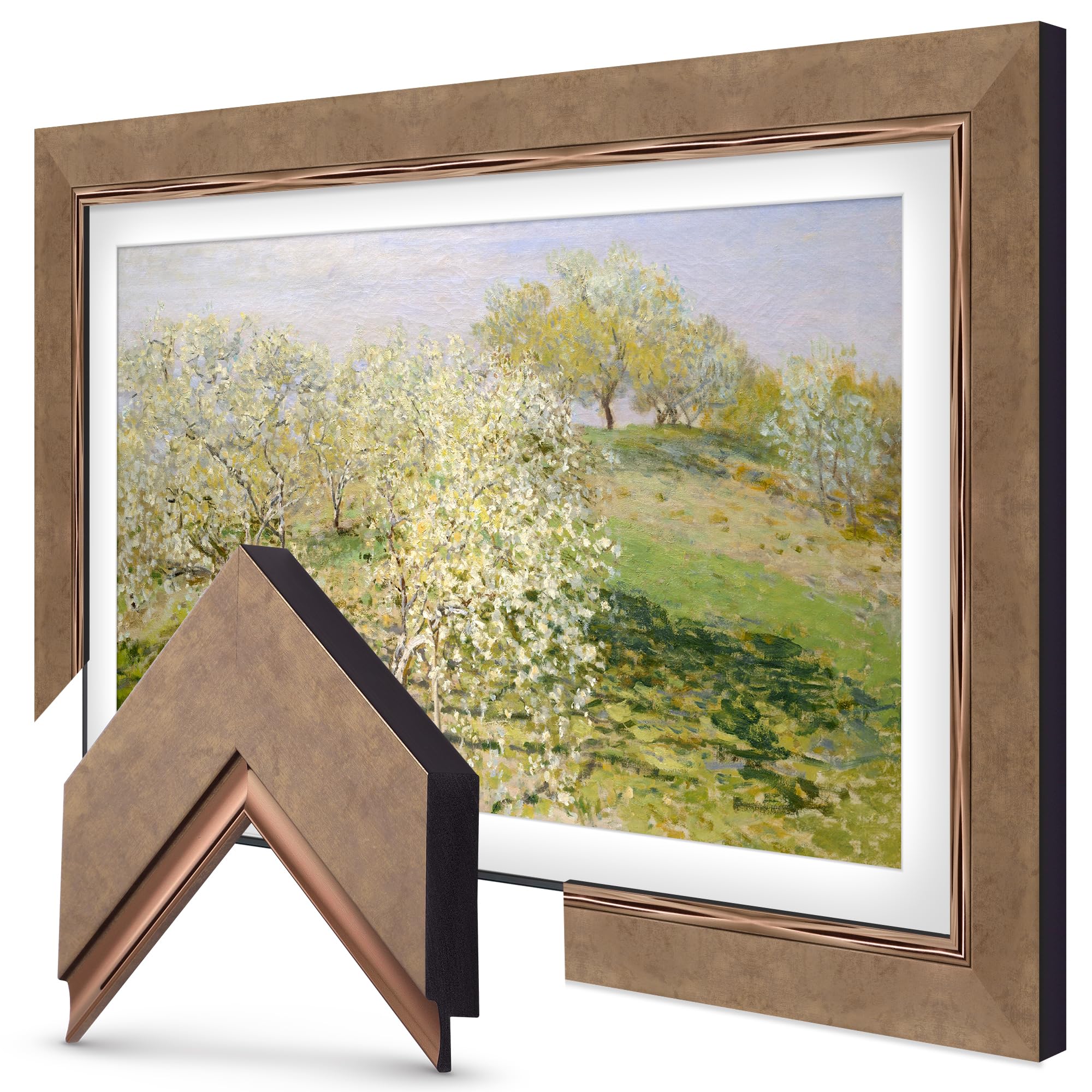 Contemporary Bronze 65 Premiere Deco TV Frame - Compatible ONLY with Samsung The Frame TV and Pro TVs (Fits 2021-2026, LS03A, LS