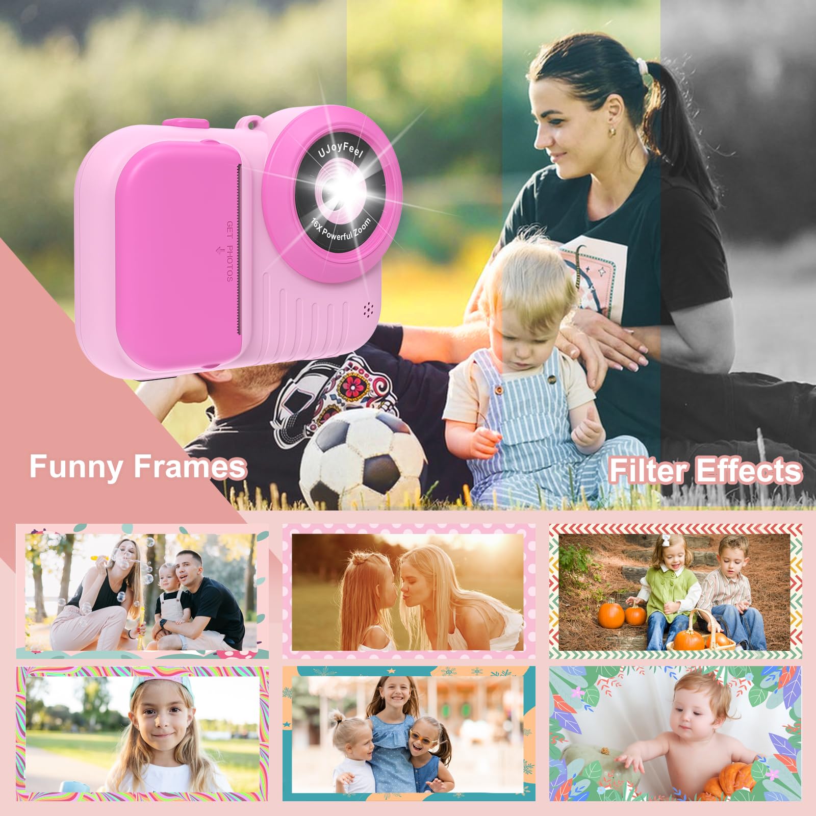Kids Camera Instant Print Camera For Kids, Toddler Camera That Print Photo, Instant Digital Camera For Kids Printing Camera 3.5I