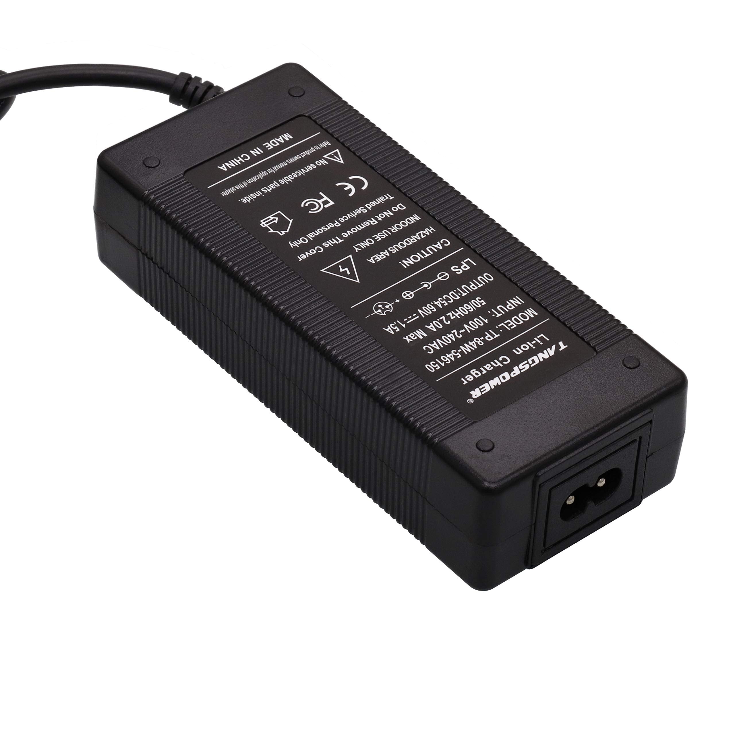 48V Charger For 13S 48V 18Ah Battery Lithium Battery 1500W Moped Style Charger Output 54.6V 1.5A 48 Volt Charger Rca Plug For 13