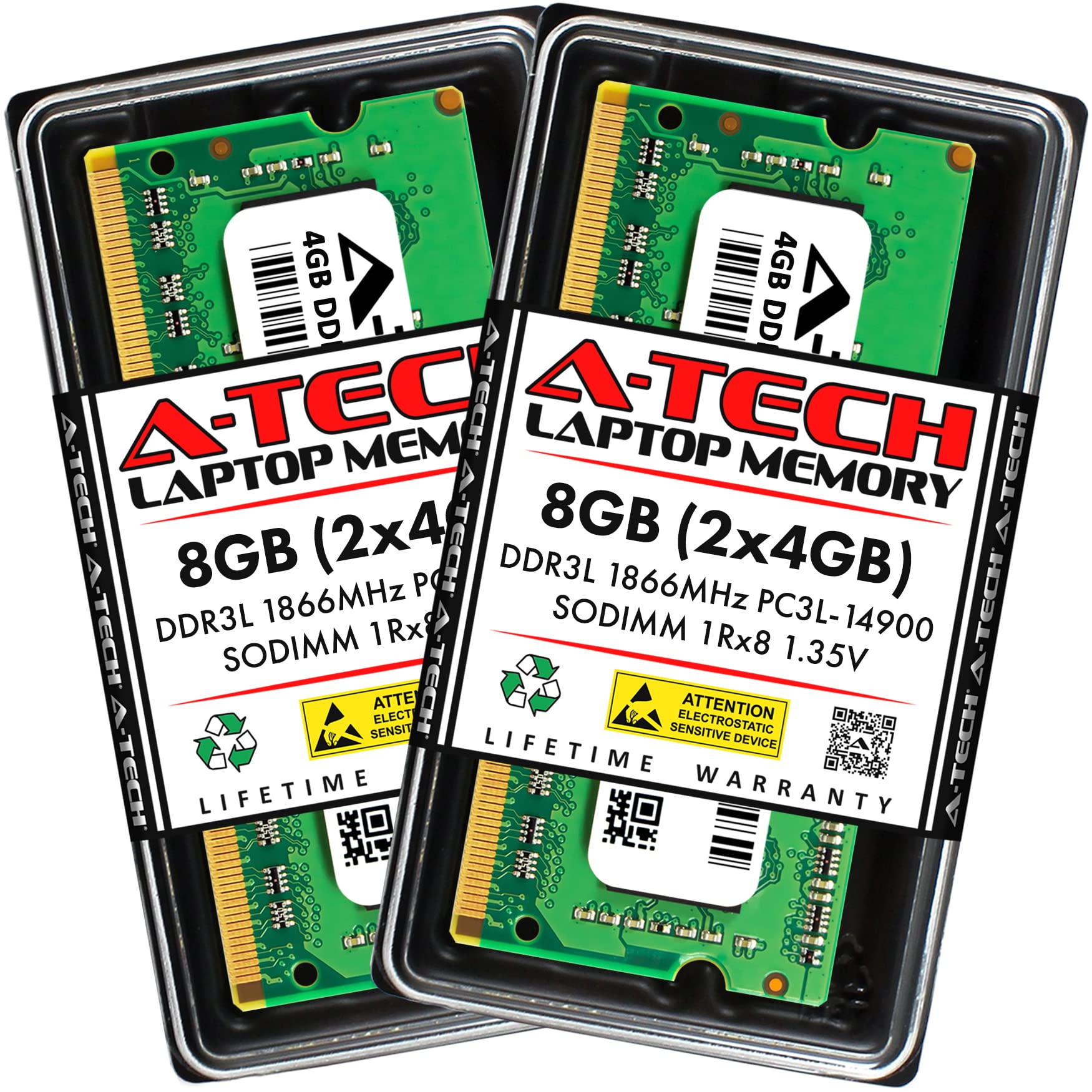 A Tech 8Gb Kit (2X4Gb) Ram Replacement For Synology D3Ns1866L 4Gx2 | Ddr3/Ddr3L 1866 Mhz Pc3L 14900 Sodimm Non Ecc Unbuffered Me