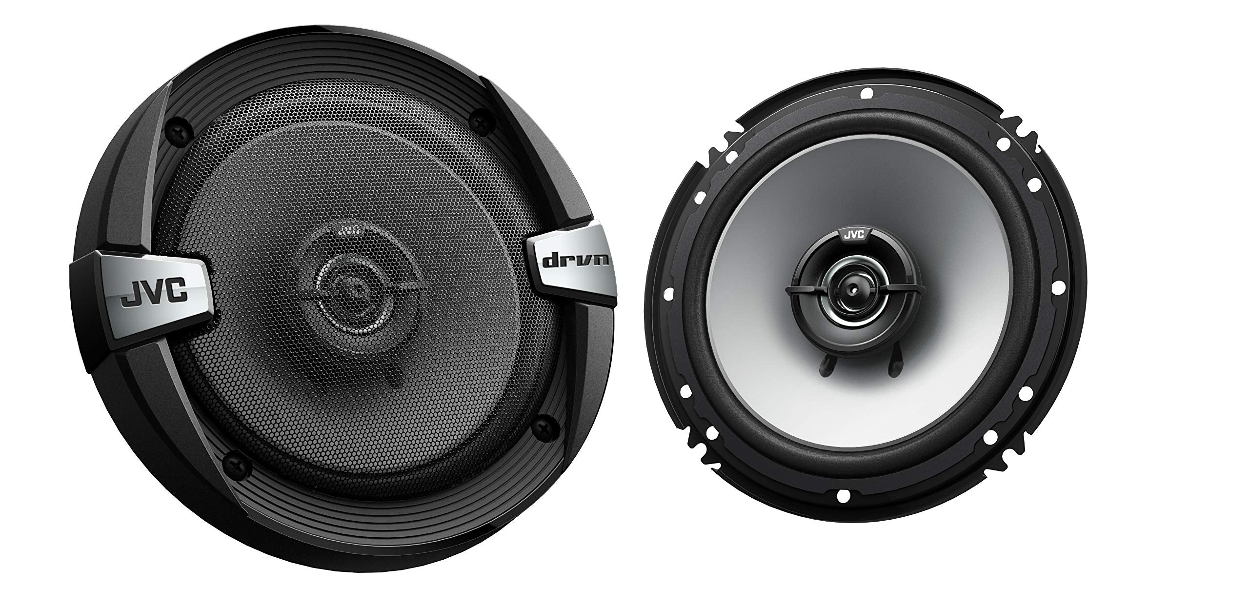 Jvc Cs Dr162 Drvn Series 6.5 Inch 2 Way 300 Wats Car Speakers (Coaxial)  Set Of 2 (Black) With Horn Ring Sound Enhancer