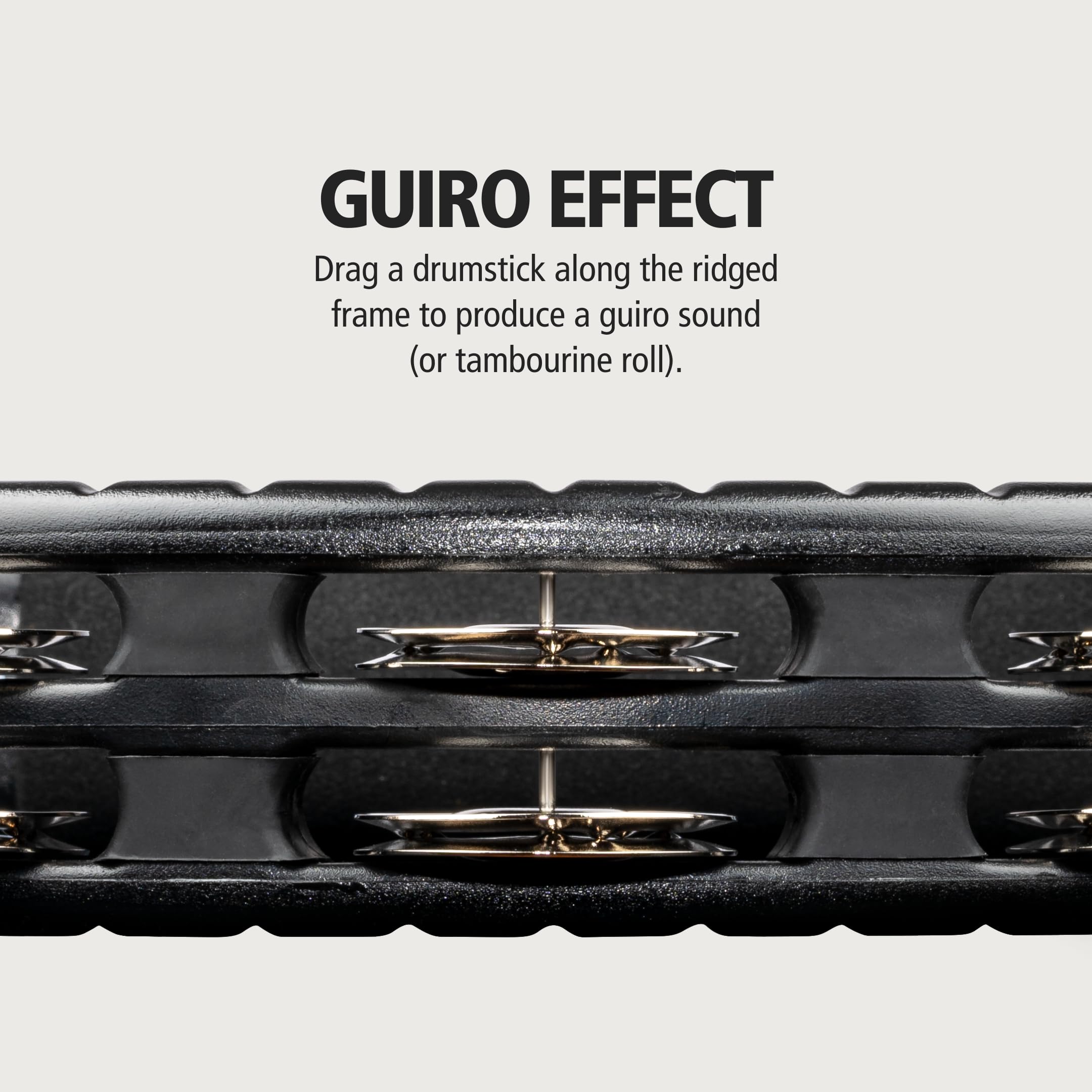 Meinl Percussion Traditional Handheld Tambourine Musical Instrument For Recording Or Live � Not Made In China � Double Row Jingles, 2 Year Warranty (Tmt1 Bk)