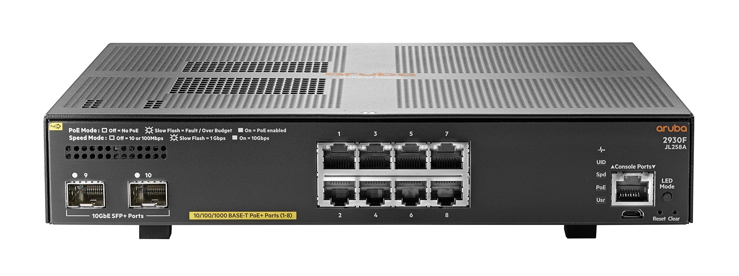 Hp Jl258A Aruba 2930F 8G Poe+ 2Sfp+ Switch