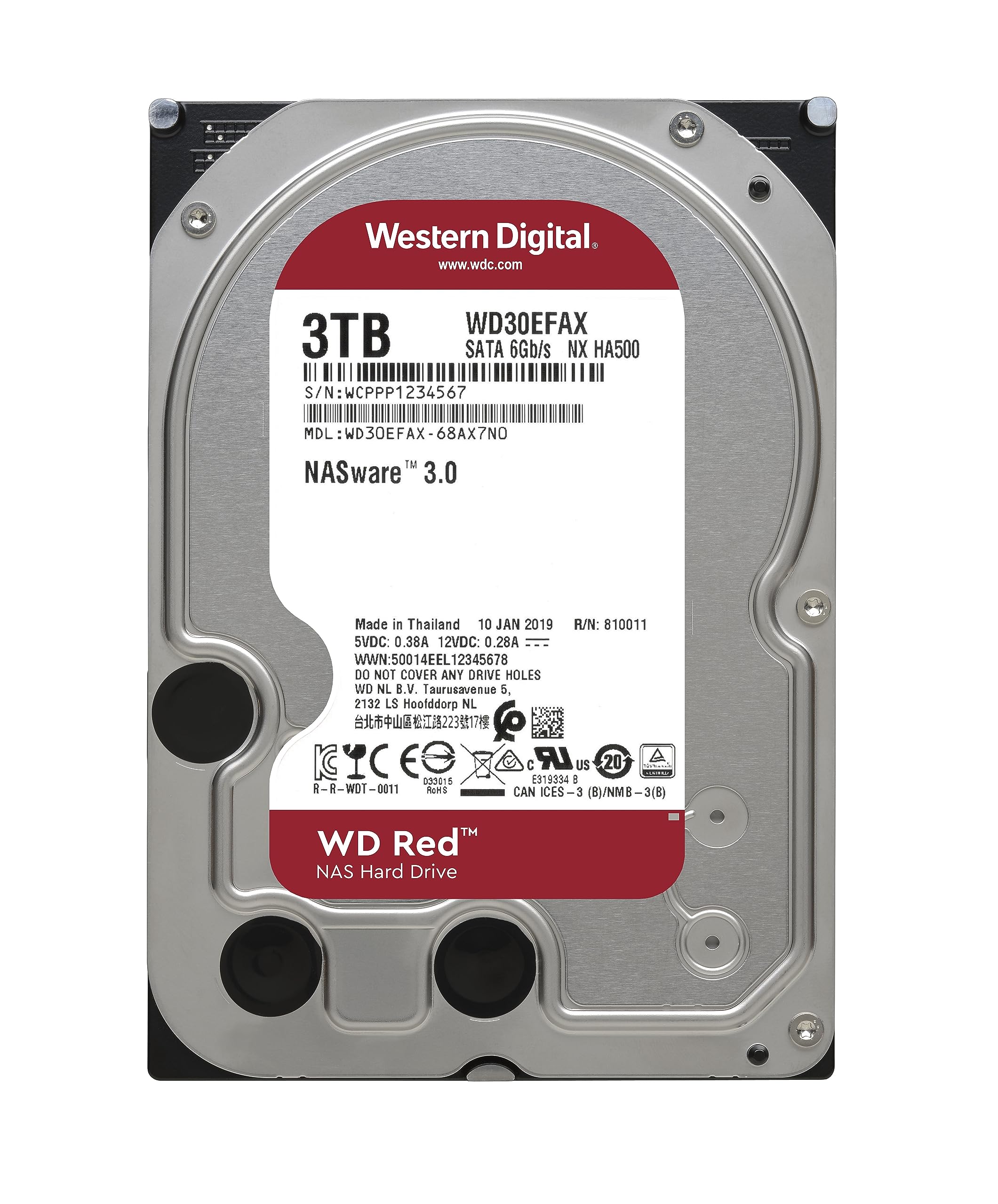 Western Digital 3Tb Wd Red Nas Internal Hard Drive Hdd - 5400 Rpm, Sata 6 Gb/S, Smr, 256Mb Cache, 3.5 - Wd30Efax