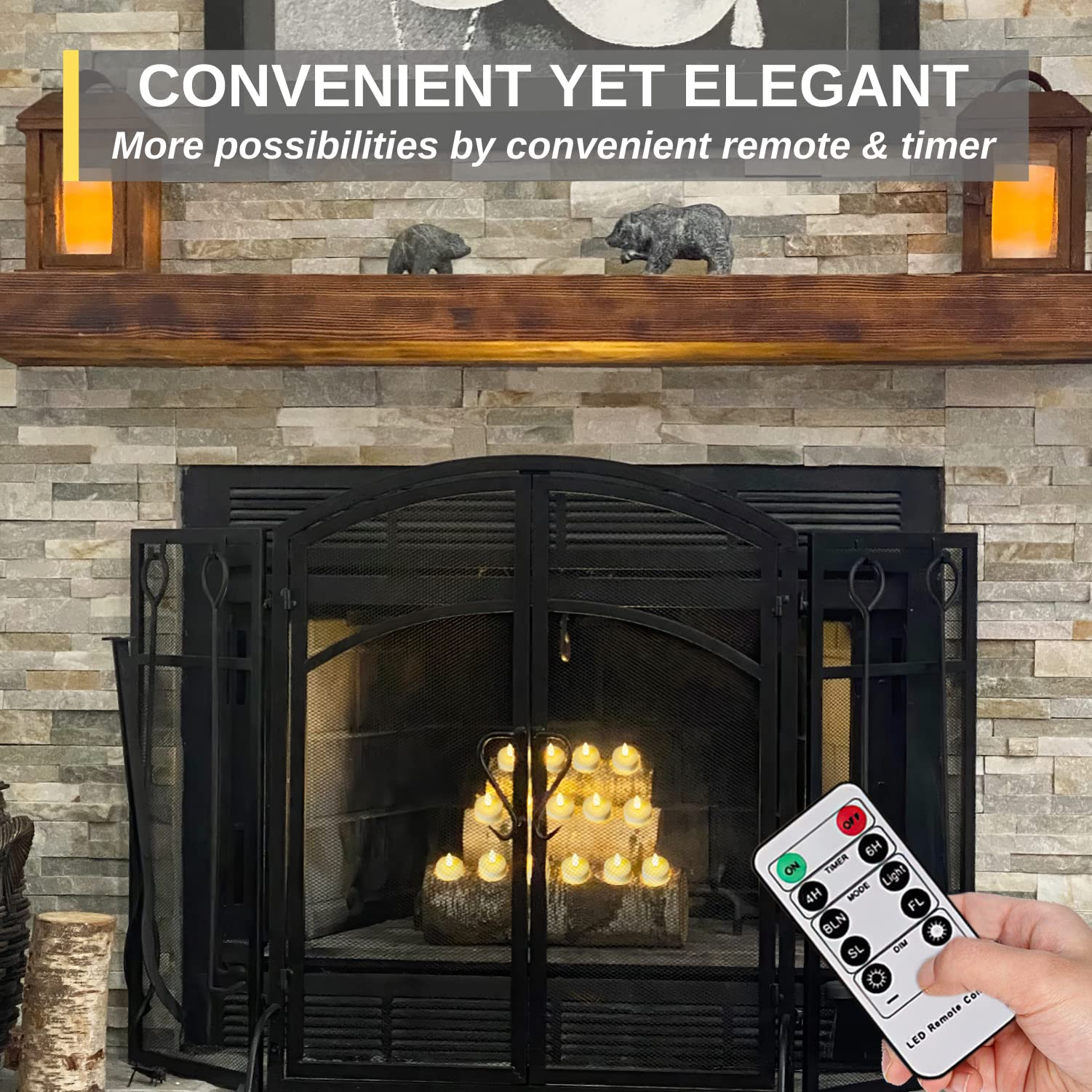 Homemory Rechargeable Candles Tea Lights With Remote Timer, Led Tea Lights Candles Battery Operated, Rechargeable Flameless Cand