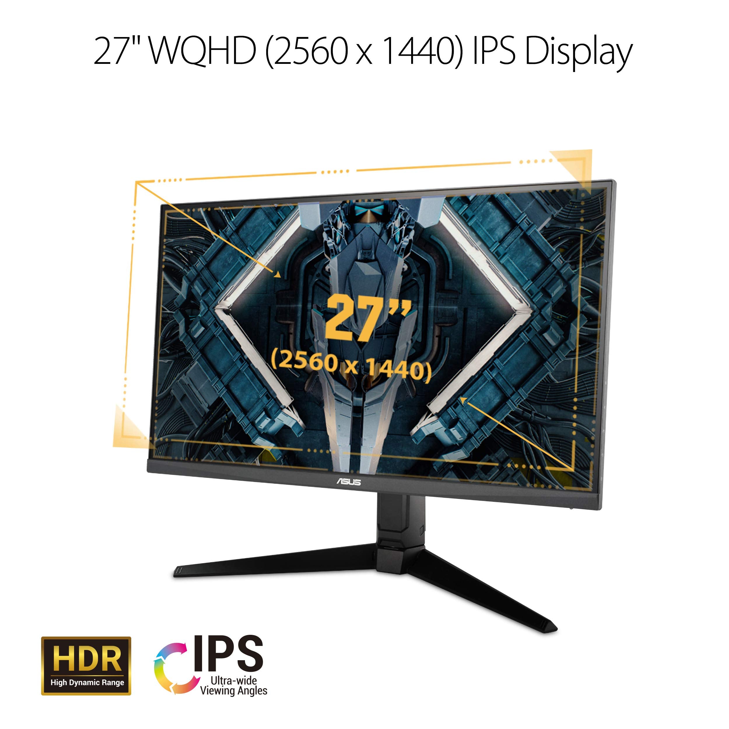 Asus Tuf Gaming 27 2K Monitor (Vg27Aql1A)   Qhd (2560 X 1440), Ips, 170Hz (Supports 144Hz), 1Ms, Extreme Low Motion Blur, Displa