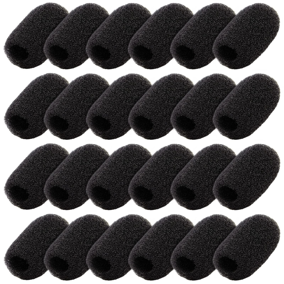 24 Pack Mini Foam Windscreen For Headset Microphone, Wind Screen Cover For Lavalier And Lapel Mic, Headset Microphone Protection