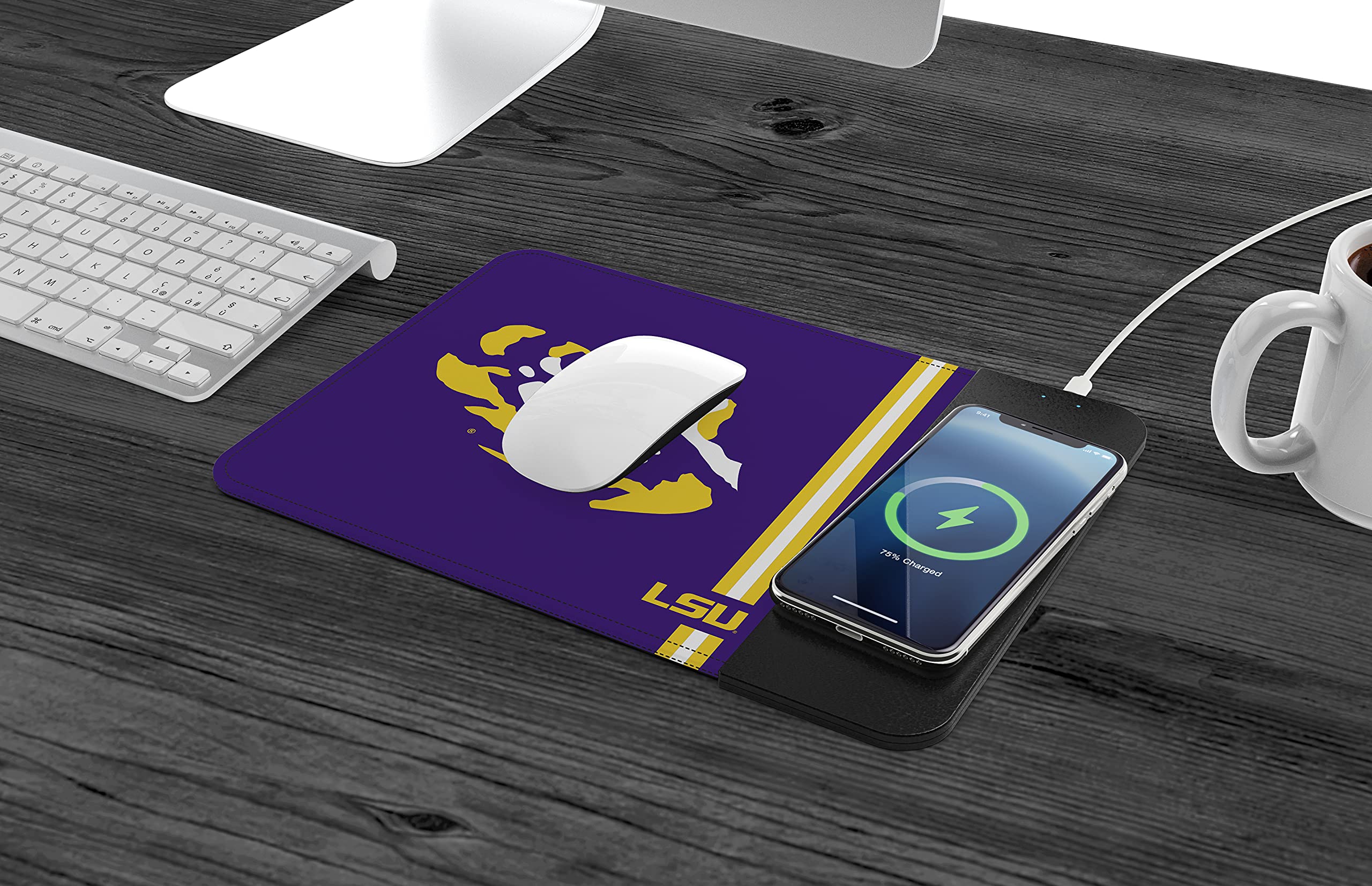 Soar Ncaa Wireless Charging Mouse Pad, Lsu Tigers