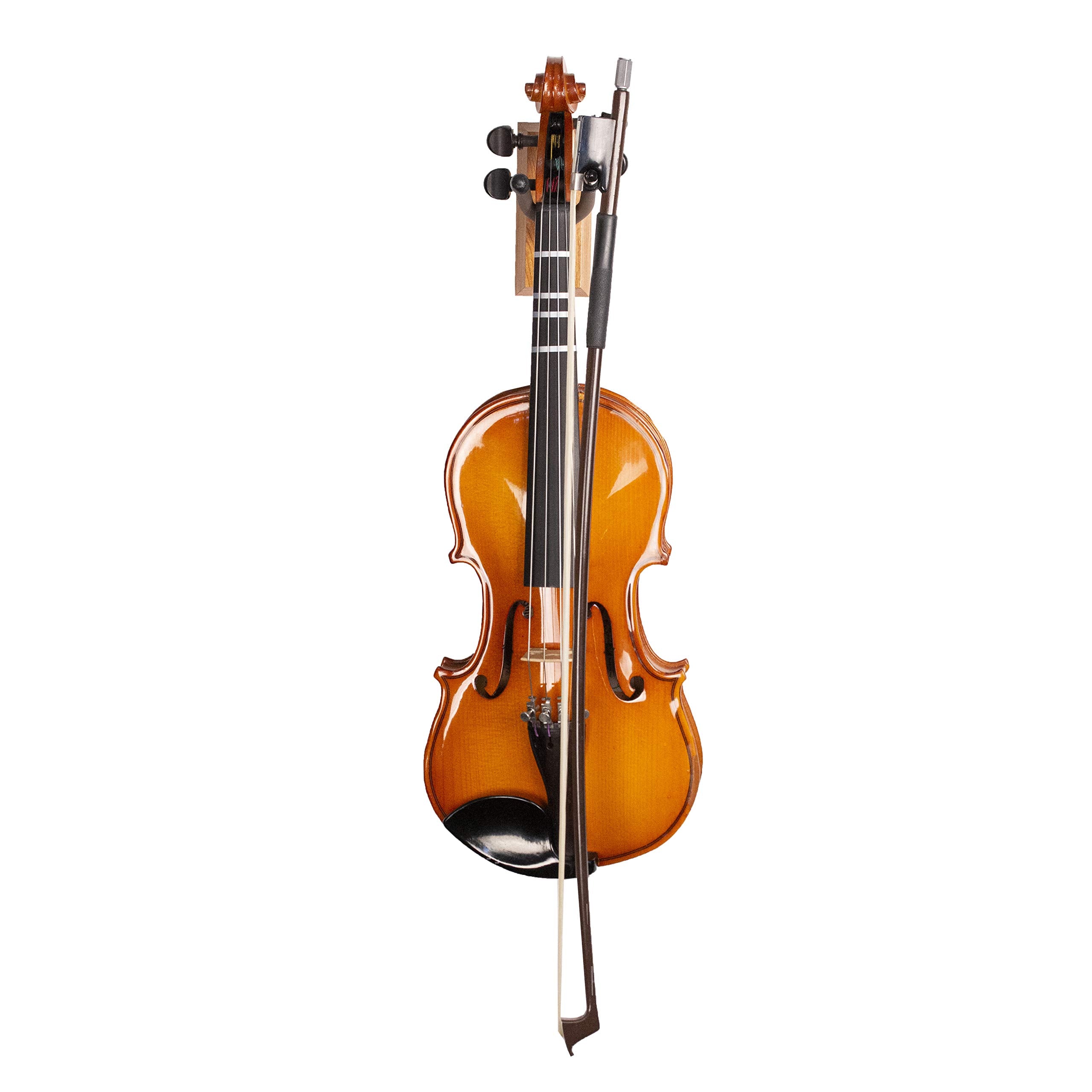 String Swing Hardwood Home & Studio Violin Hanger Wall Mount   For Small Violins And Violas   Cherry
