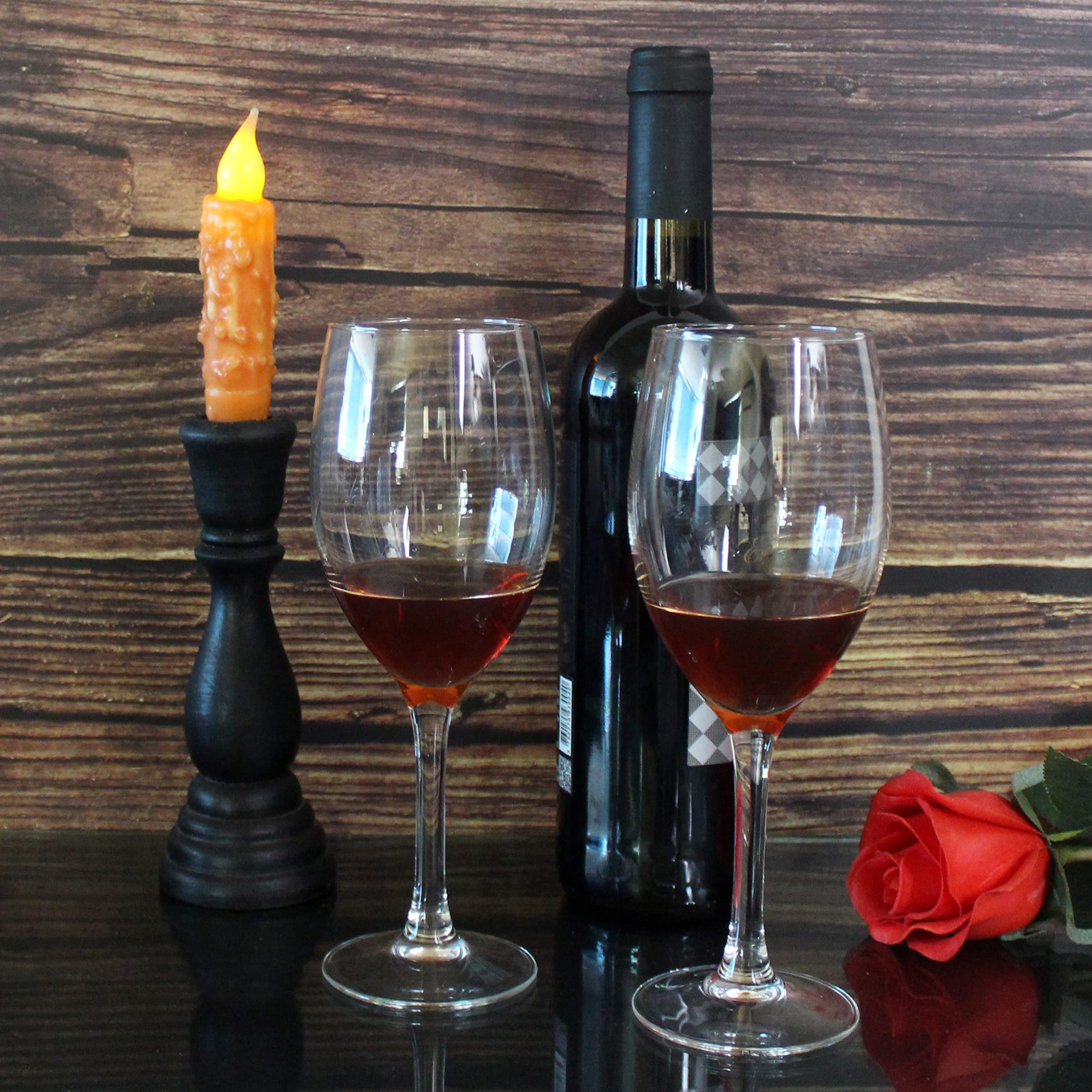 Cvhomedeco. Real Wax Hand Dipped Battery Operated Led Timer Taper Candles Rustic Primitive Flameless Lights Decor, 4 3/4 Inch, O