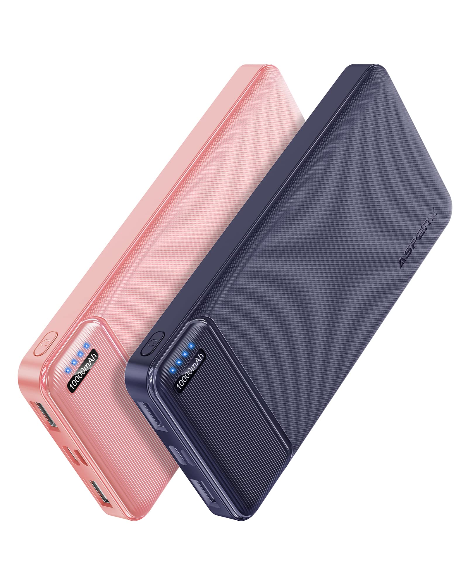 Asperx 2 Pack 10000Mah Usb C Output Portable Charger Power Bank Fast Charging, Portable Battery Bank External Battery Pack For I