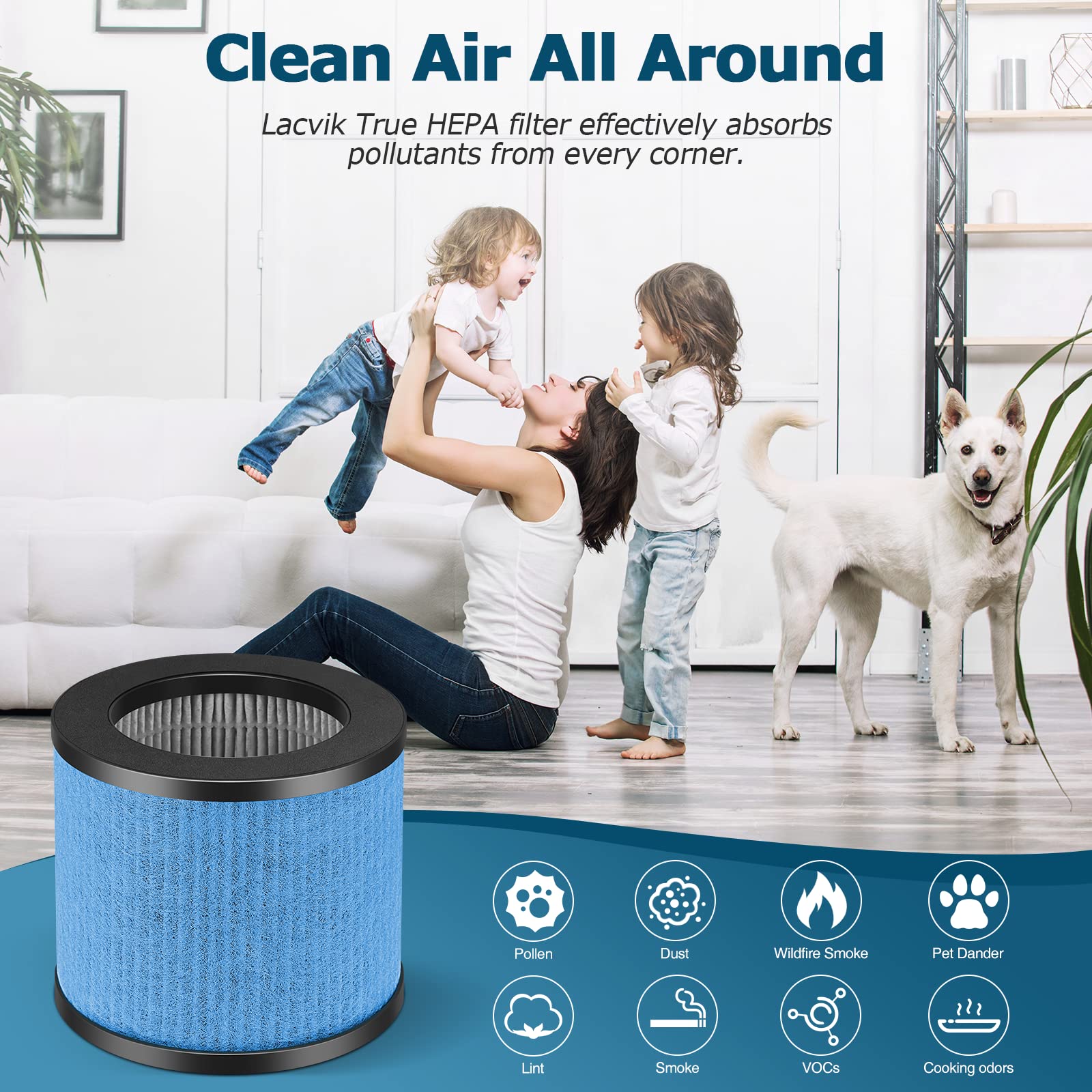 Tpap002 Hepa Filter Replacement For Toppin Tpap002 Air Puri Fier Comfy Air C1, 4 In 1 H13 True Hepa Air Puri Fier Filter For Top