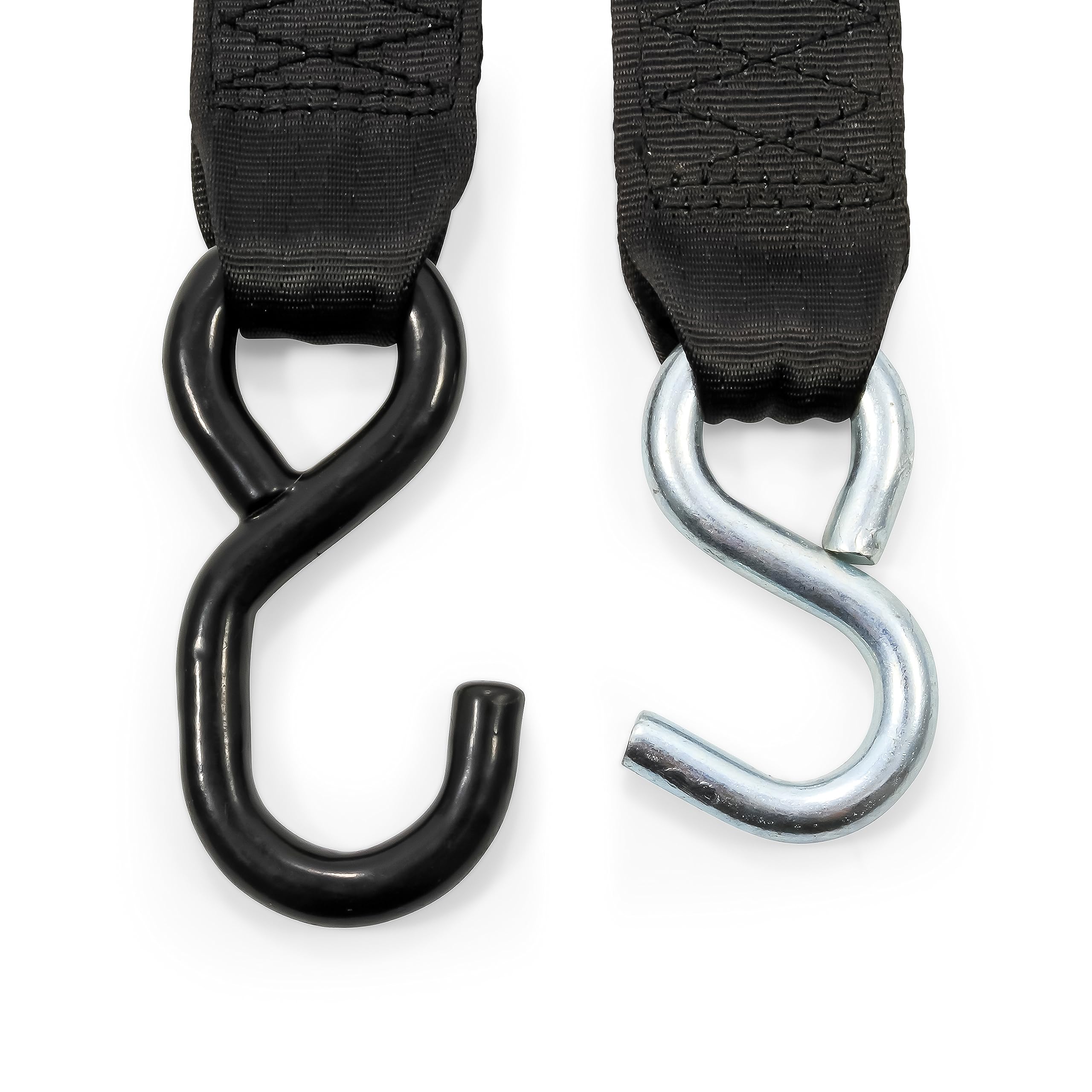 Camco Retractable Transom Tie Down Straps | Break Strength Of 3,330Lbs And Safe Working Load Of 1,100Lb | 2-Pack, Durable Polyes,WBIASB01M5AJ9K5