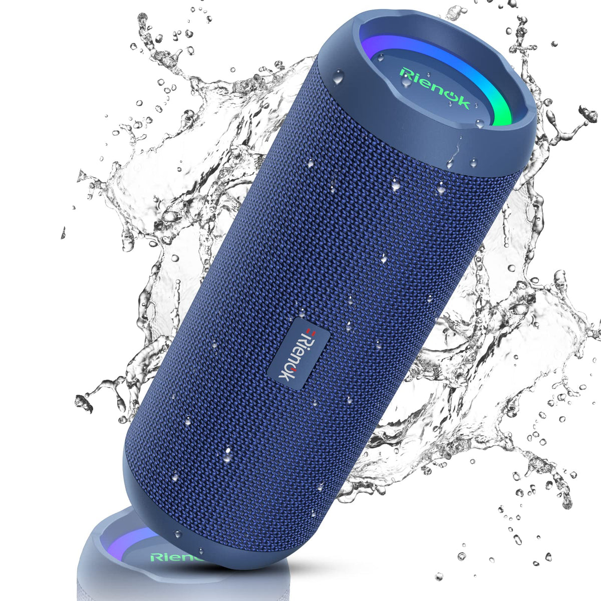 Rienok Portable Bluetooth Speaker 30W Dual Pairing True Wireless Stereo Hd Sound Ipx7 Waterproof Outdoor Sport Shower Wireless S