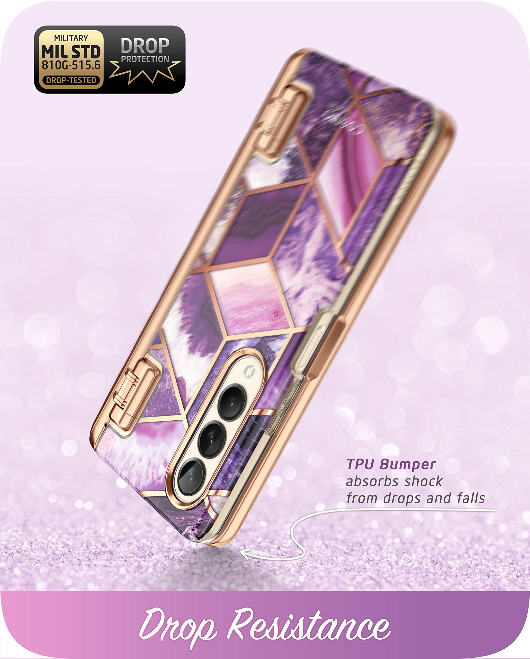 I Blason Cosmo Series For Samsung Galaxy Z Fold 4 Case With Pen Holder (2022), Stylish Protective Bumper Fold 4 Case With Built