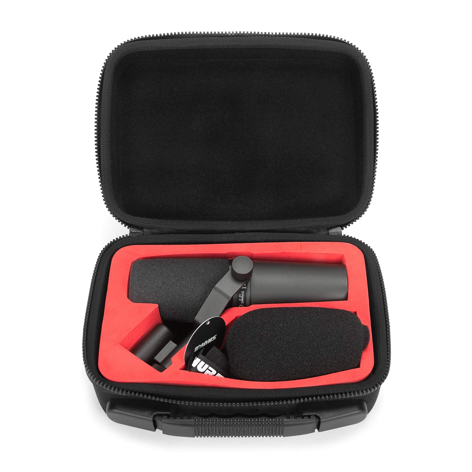 Analog Cases Shure Sm7B / Mv7 Case   Custom Fitted Compact Pulse Hard Case For Travel