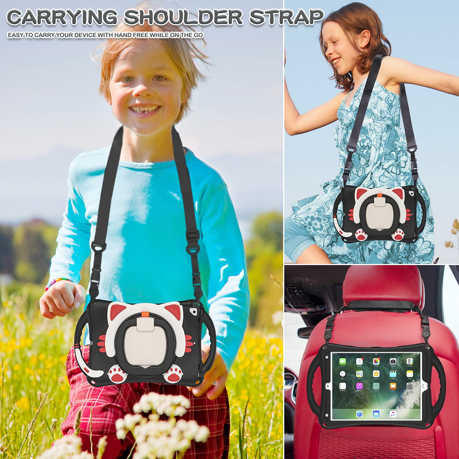 Batyue Case For Ipad 9Th/8Th/7Th Generation 10.2 Inch (2021/2020/2019), Ipad Air 10.5 2019, Ipad Pro 10.5 2017 With Rotating Sta