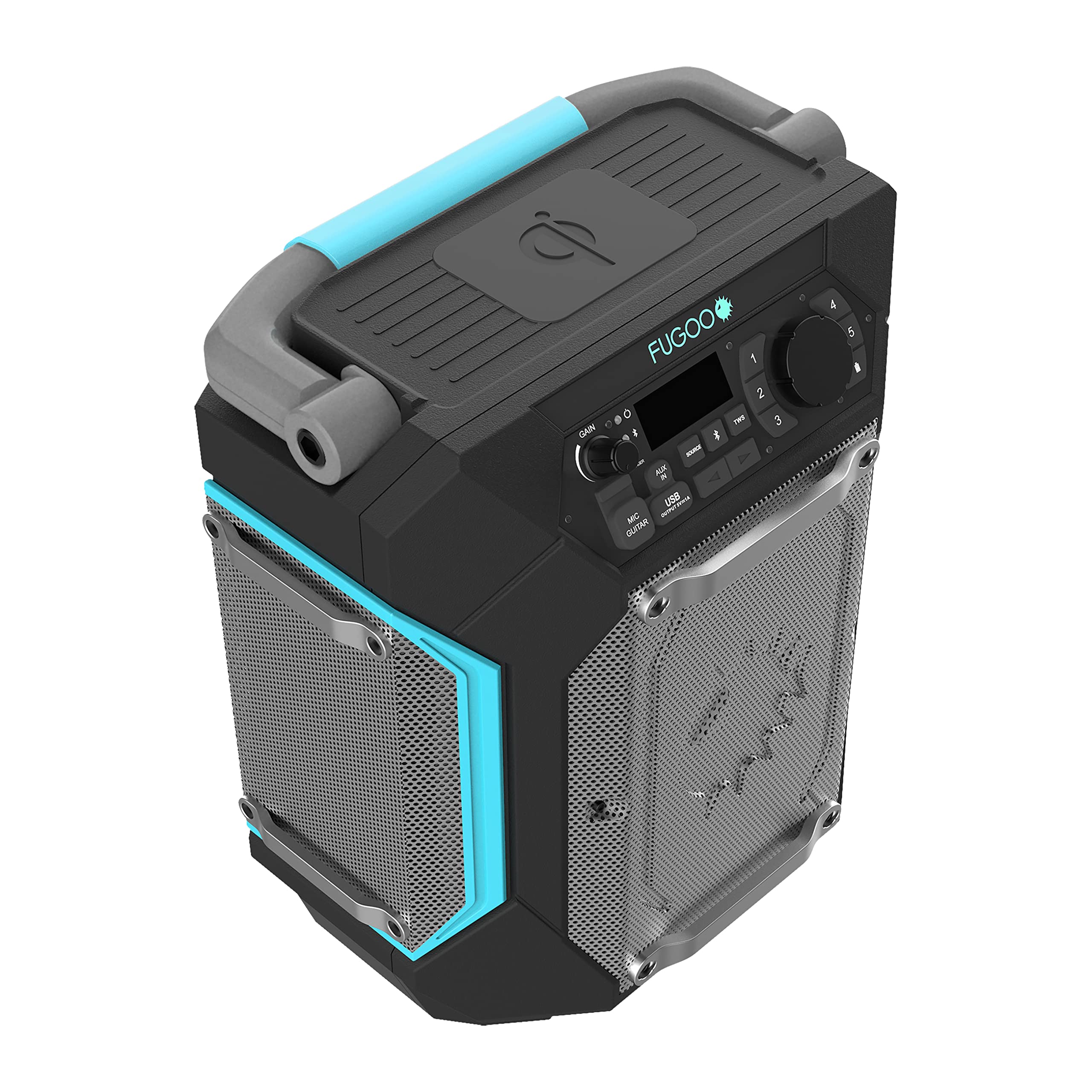 Fugoo Traveler | Portable Indoor/Outdoor Bluetooth Speaker | 100W, 7 Inch Sub, 48 Hour Playtime | 270 Degree Audio | Ipx4 Water Resistant | Use As Pa System � Mic/Guitar Input & Usb Port