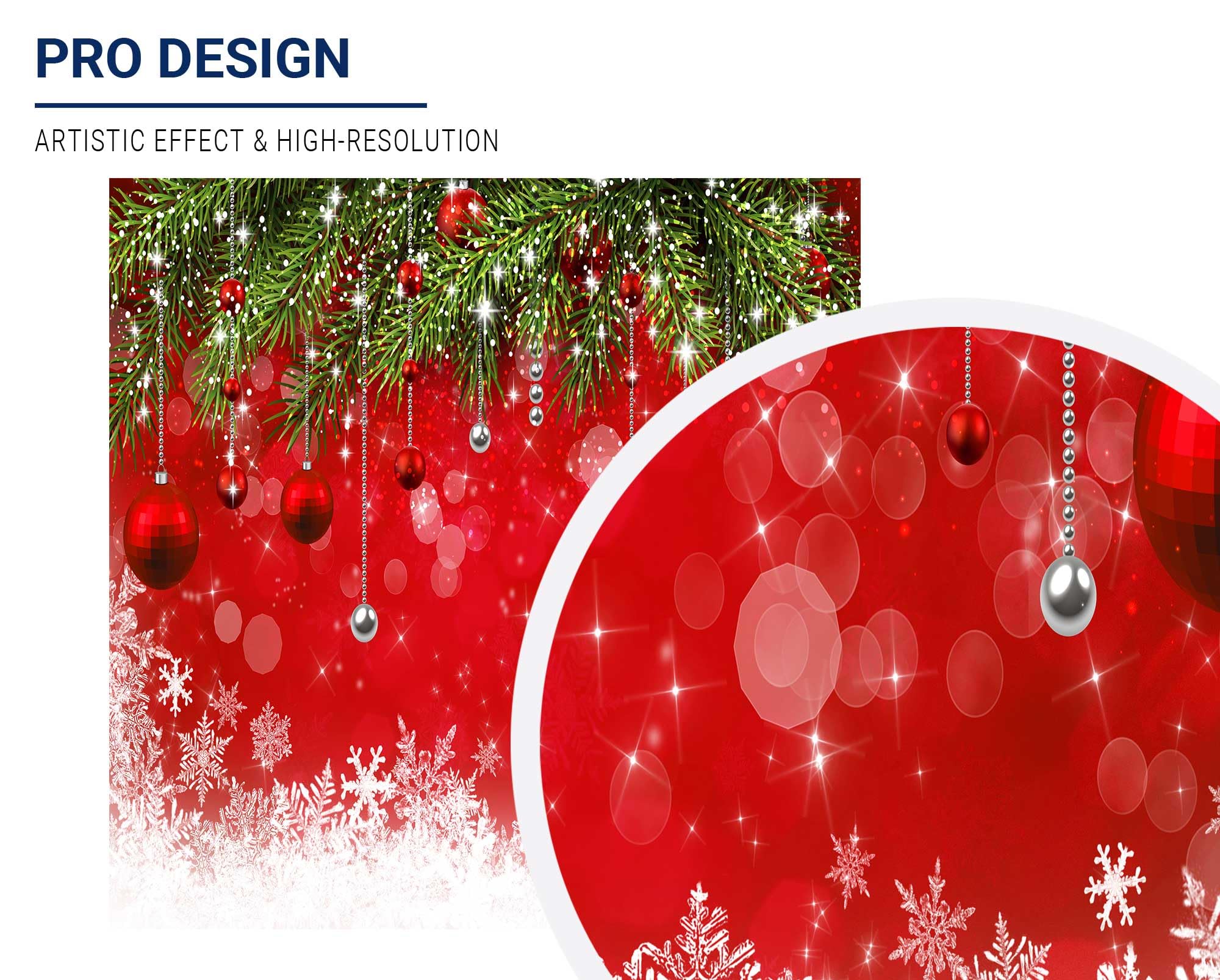 Allenjoy 8X8Ft Fabric Snowflake Christmas Backdrop For Winter New Year Photography Family Party Birthday Supplies Glitter Bokeh Sparkle Red Merry Background Baby Shower Decorations Photo Booth Props